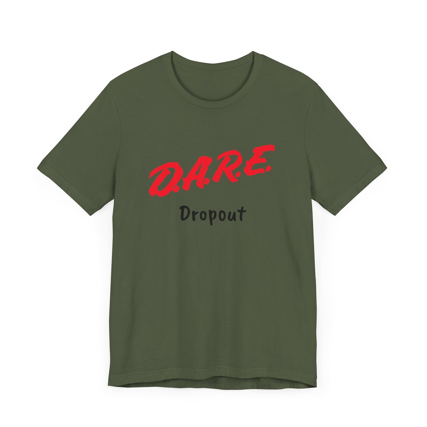 D.A.R.E. Dropout Short Sleeve Tee Shirt - A Humorous Nod to 90s Nostalgia