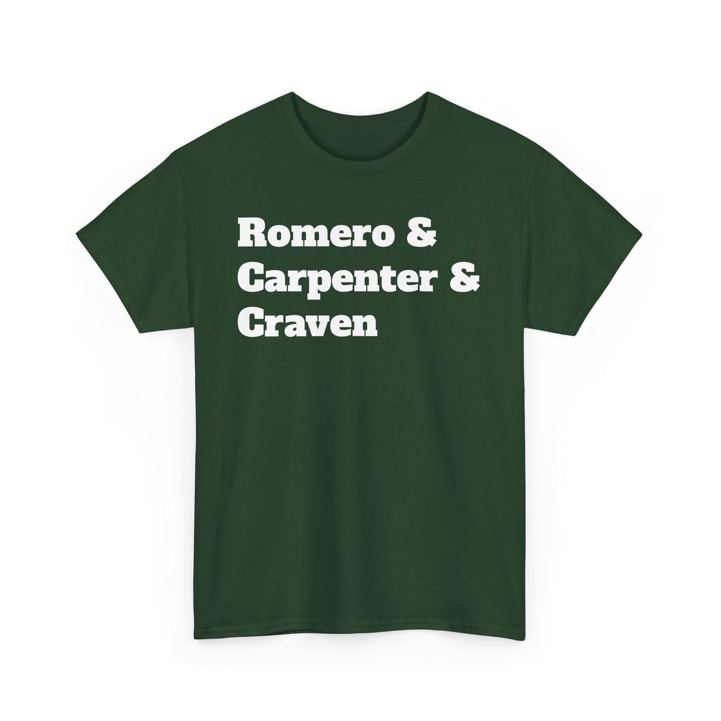 American Horror Directors Tee – Tribute to Romero, Carpenter, and Craven
