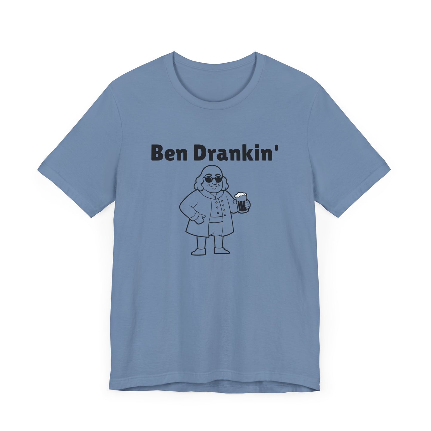 Ben Drankin Short Sleeve Tee Shirt - A Patriotic Tribute to America’s Favorite Founding Father