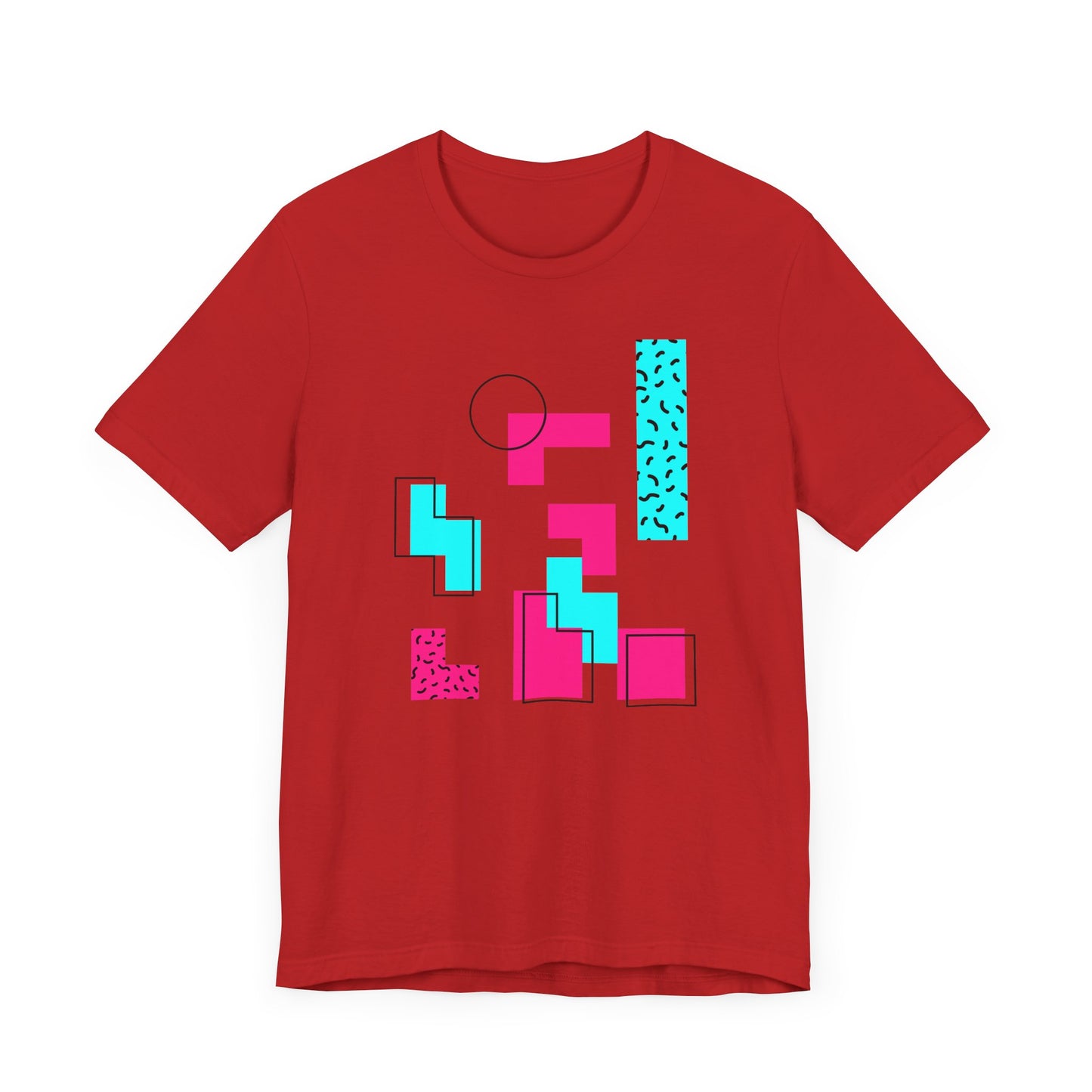 Tetris-Inspired Short Sleeve T-Shirt - Retro Gaming Nostalgia