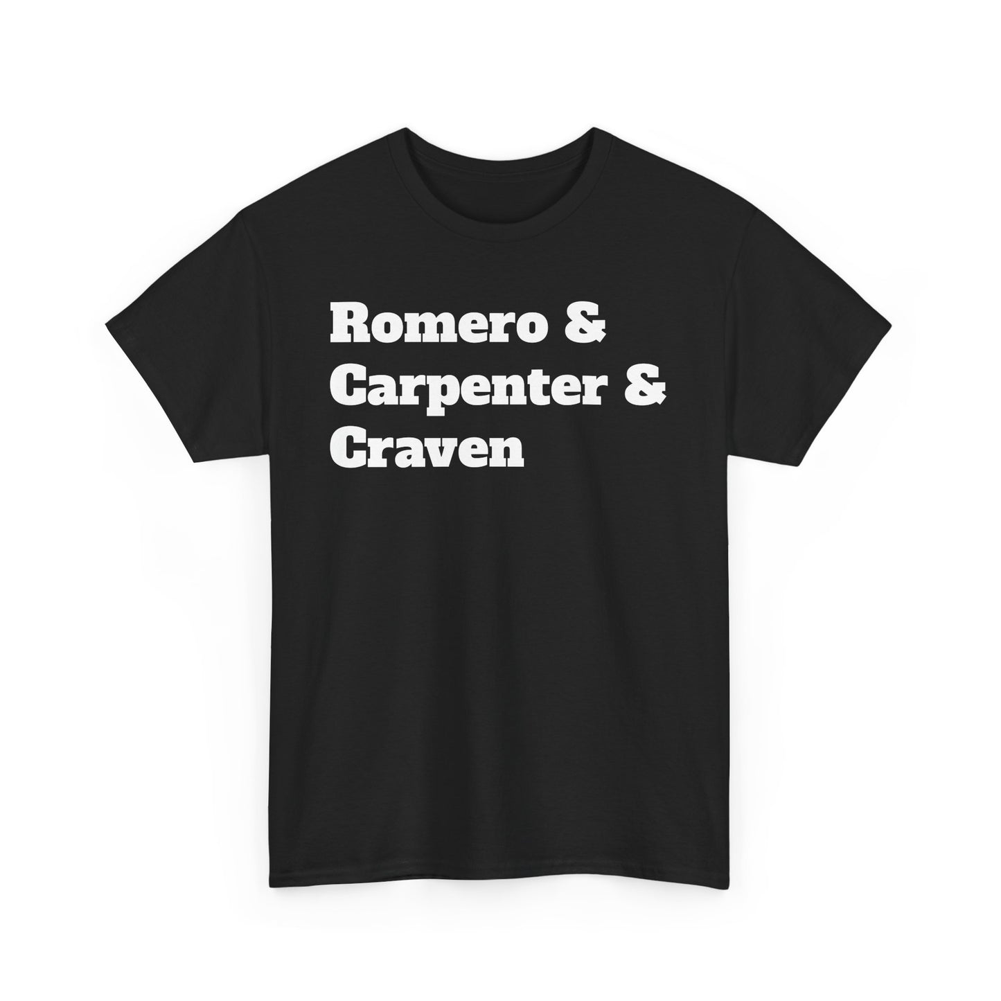 American Horror Directors Tee – Tribute to Romero, Carpenter, and Craven
