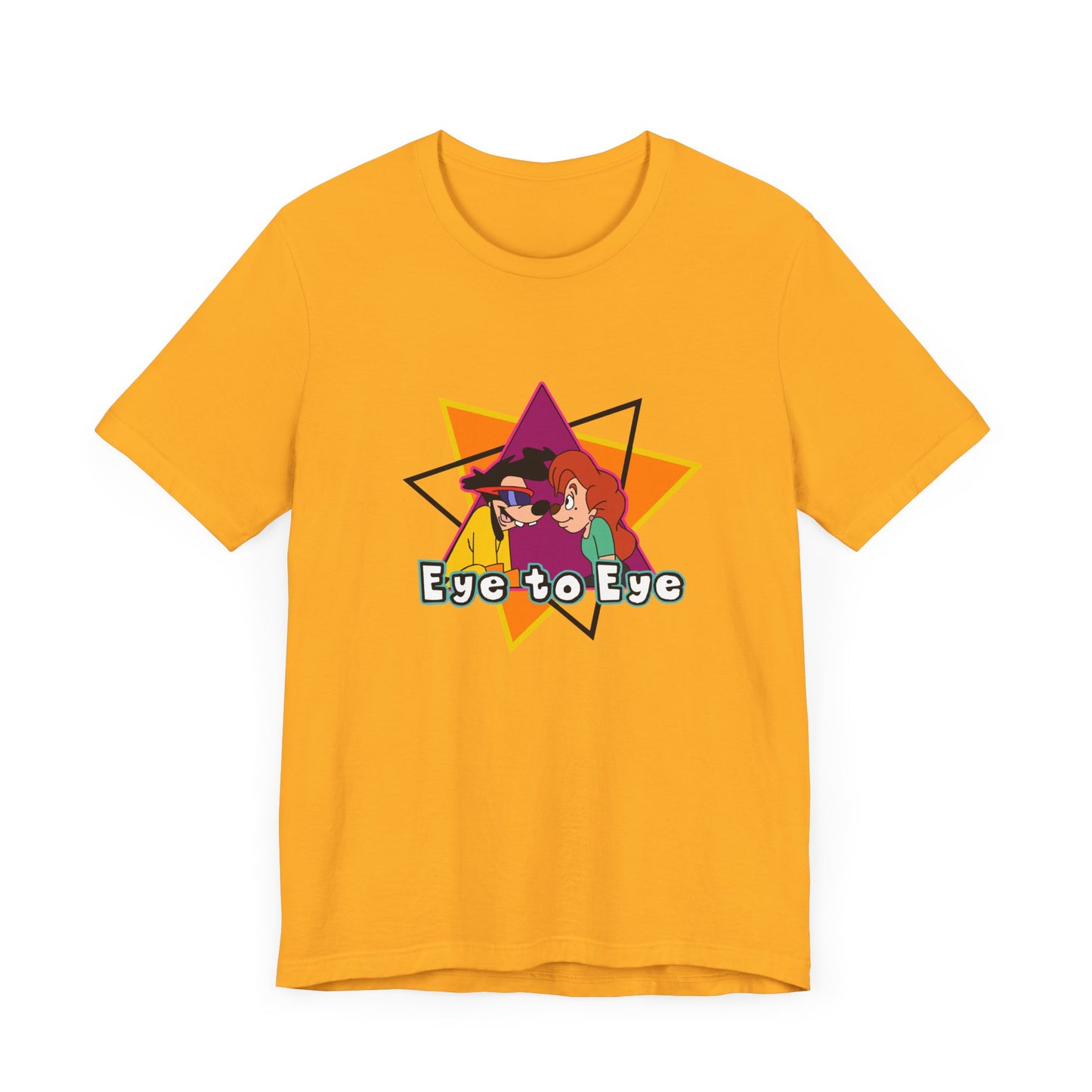 Goofy Movie Powerline Eye to Eye Short Sleeve Tee Shirt - A Tribute to 90s Animated Magic