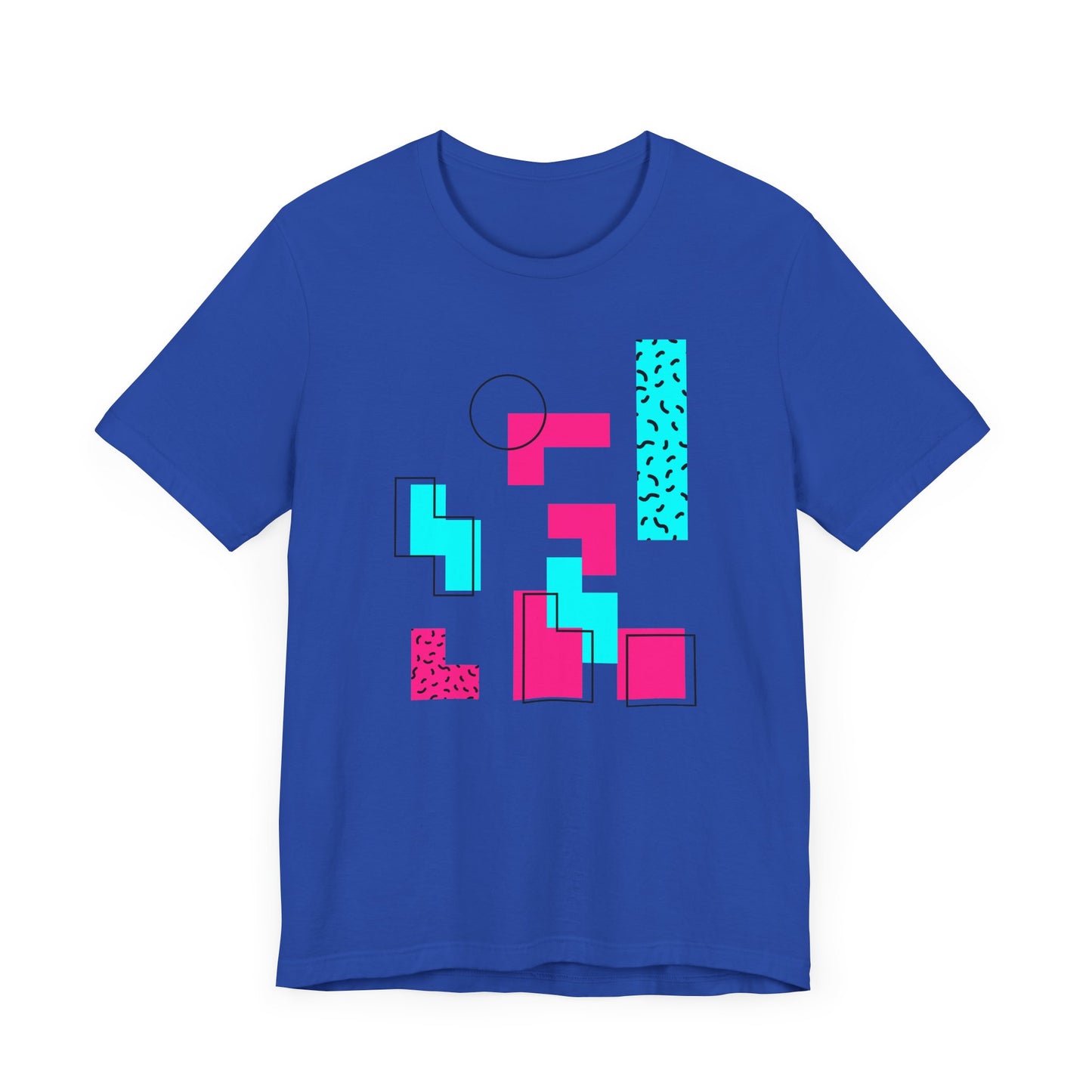 Tetris-Inspired Short Sleeve T-Shirt - Retro Gaming Nostalgia