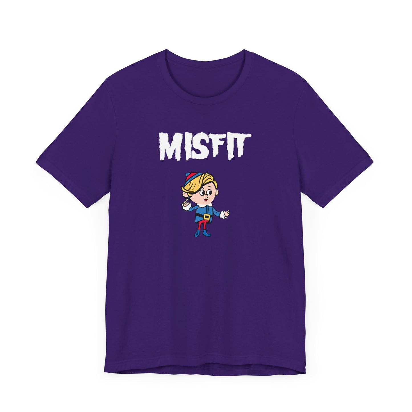 Misfit Christmas Elf Short Sleeve Tee – Holiday Shirt with Horror Punk Style