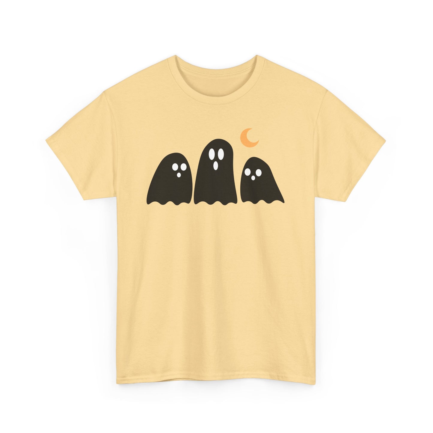 3 Ghosts Short Sleeve Tee Shirt - Cute and Spooky Halloween Fun