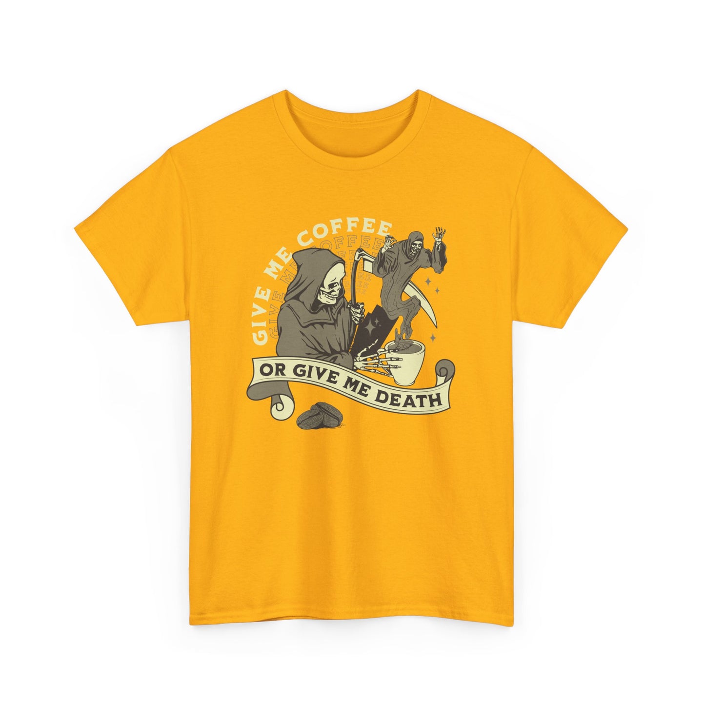 Give Me Coffee or Give Me Death Halloween Tee – Funny Coffee Lover Shirt