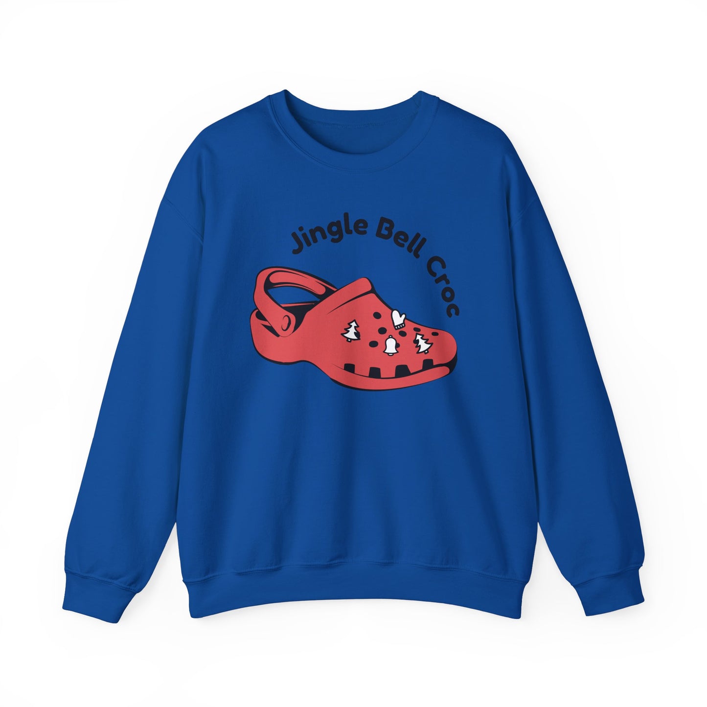 Funny Jingle Bell Croc Crewneck Sweatshirt - Holiday Cheer with a Twist