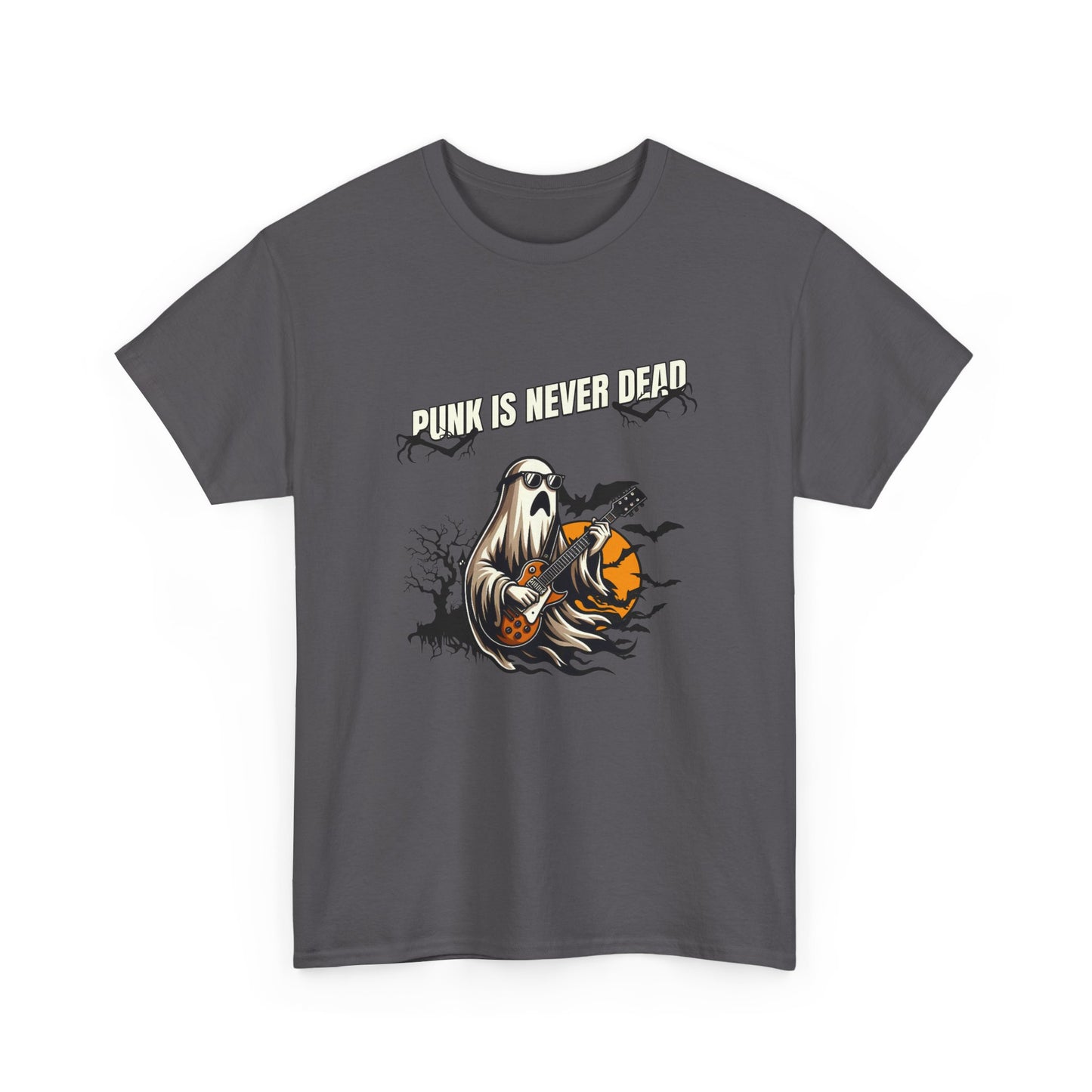 Halloween Ghost Punk is Never Dead Short Sleeve Tee Shirt - Spooky and Punk Forever