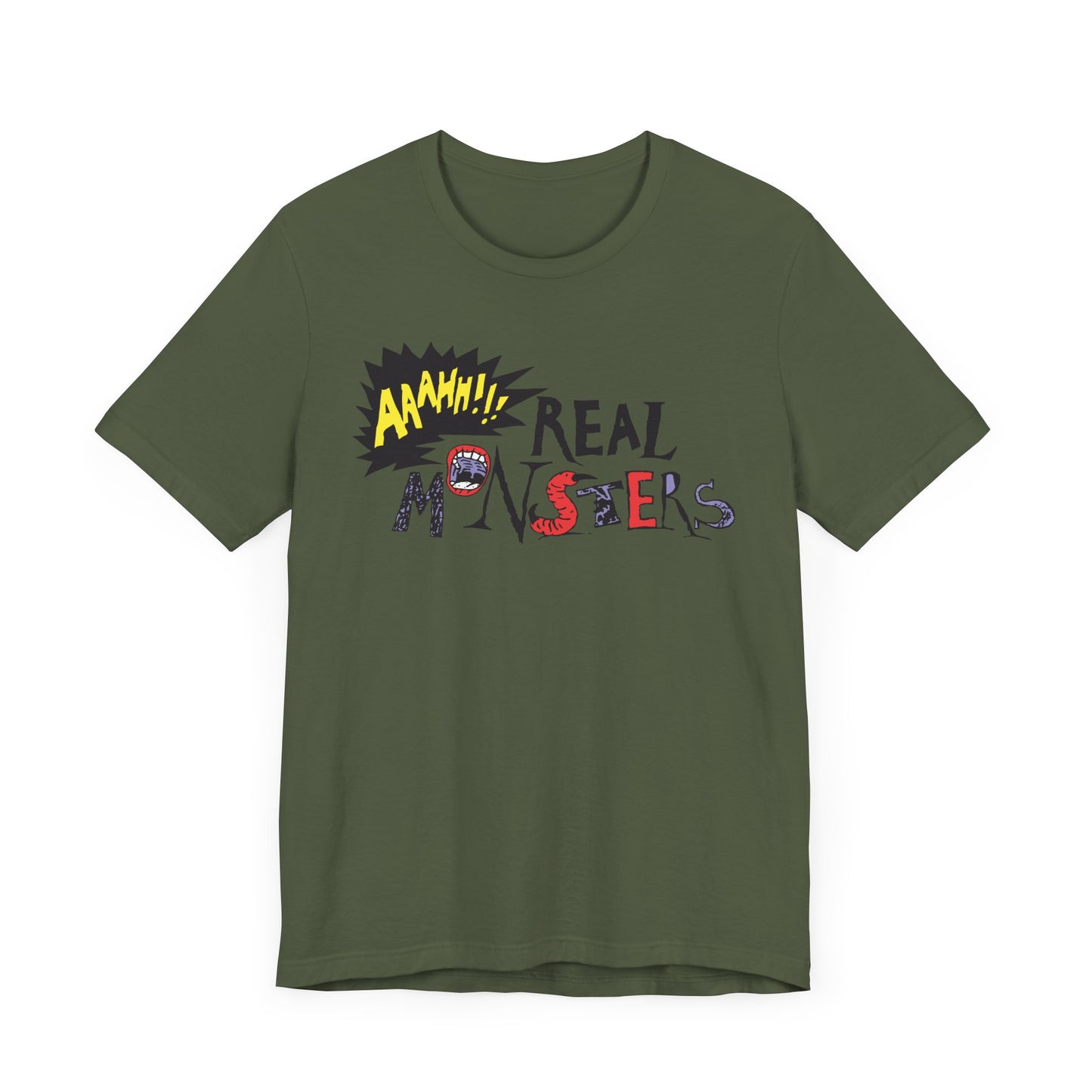 AAAHH!!! Real Monsters Short Sleeve T-Shirt - 90s Nickelodeon Inspired Nostalgia