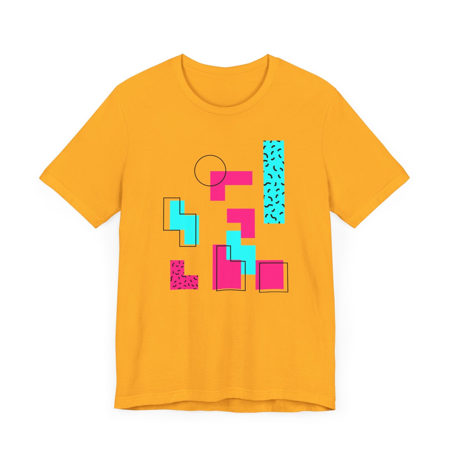 Tetris-Inspired Short Sleeve T-Shirt - Retro Gaming Nostalgia