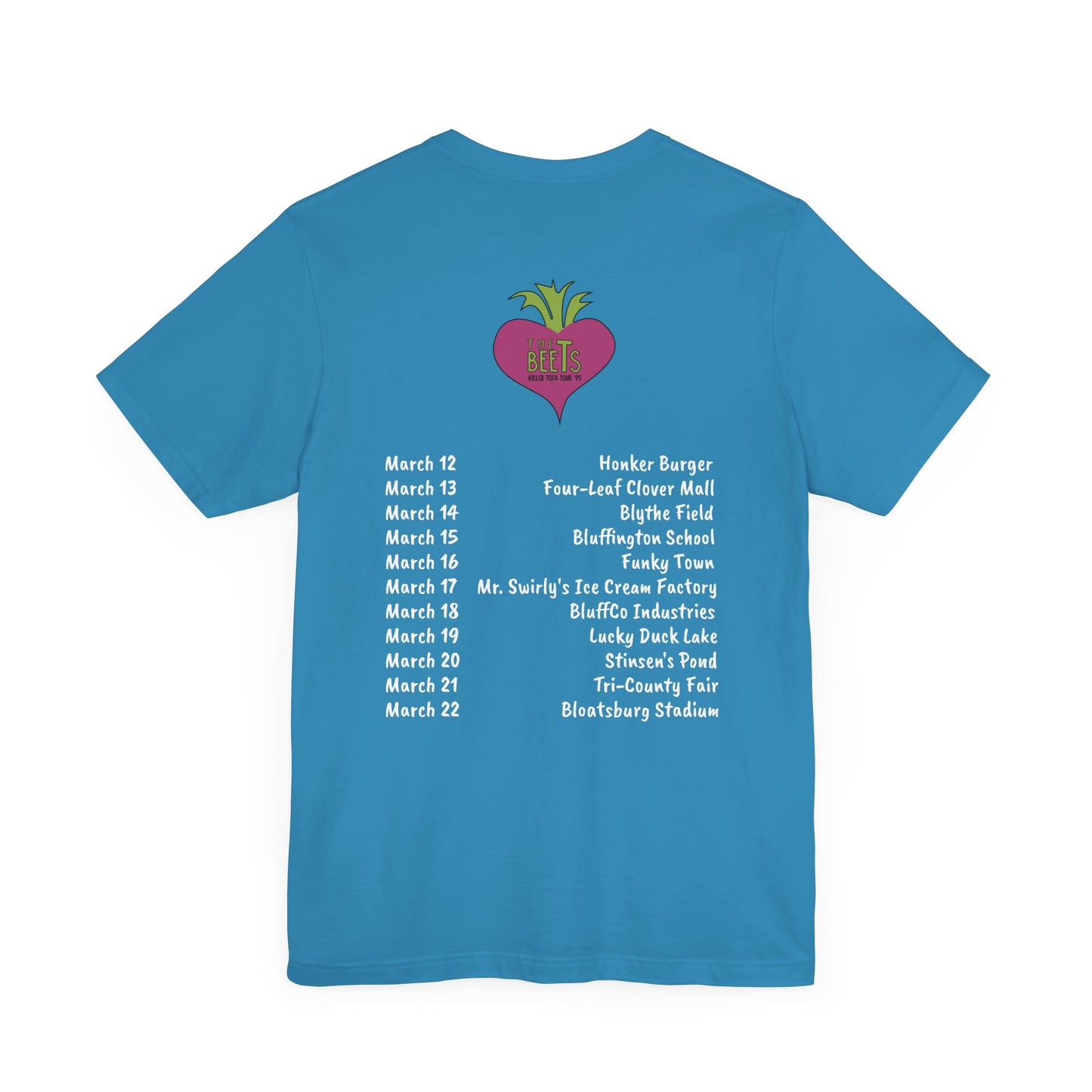 Doug The Beets World Tour '95 Short Sleeve T-Shirt - 90s Cartoon Band Nostalgia