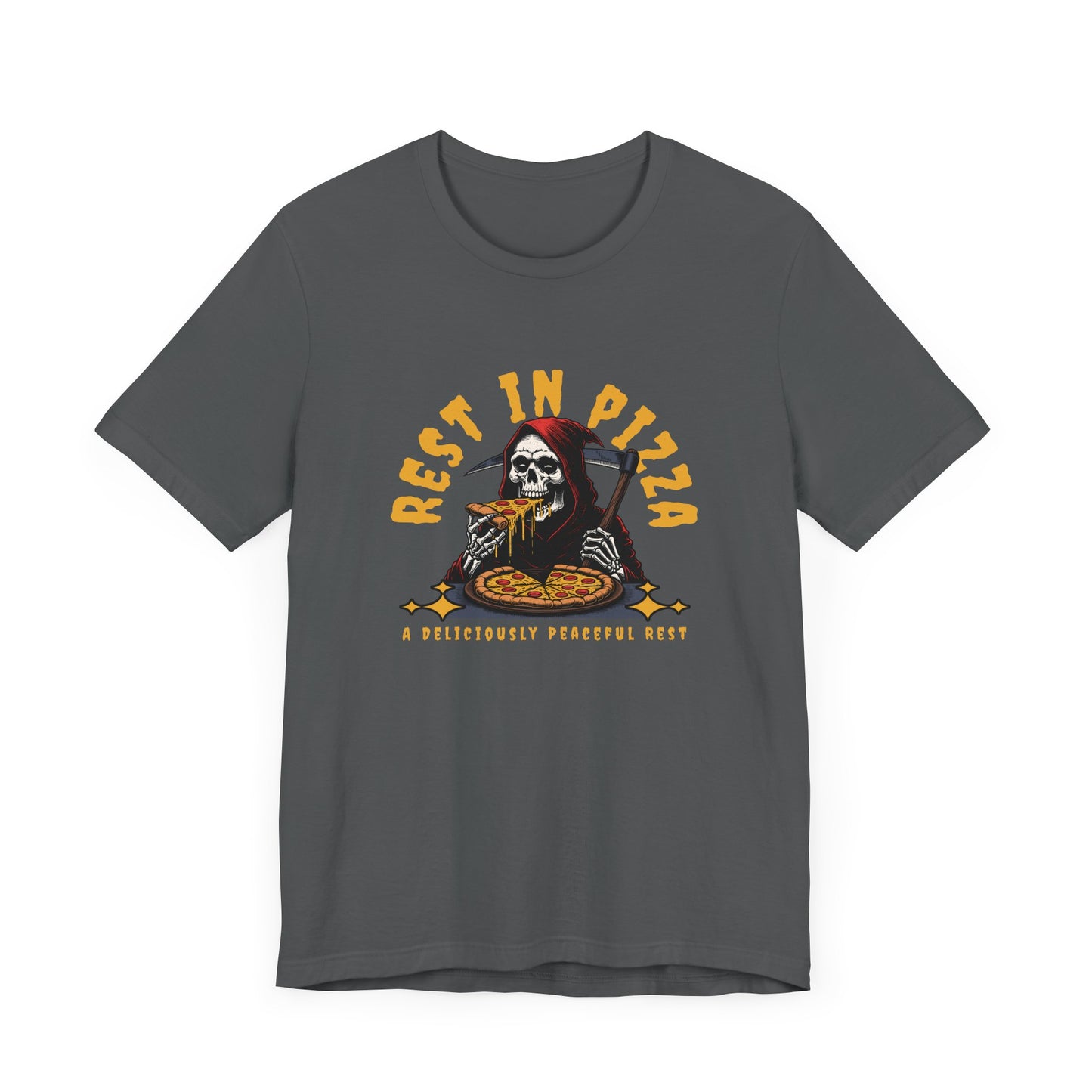 R.I.P. Rest in Pizza Short Sleeve Tee Shirt - A Deliciously Fun Wardrobe Addition