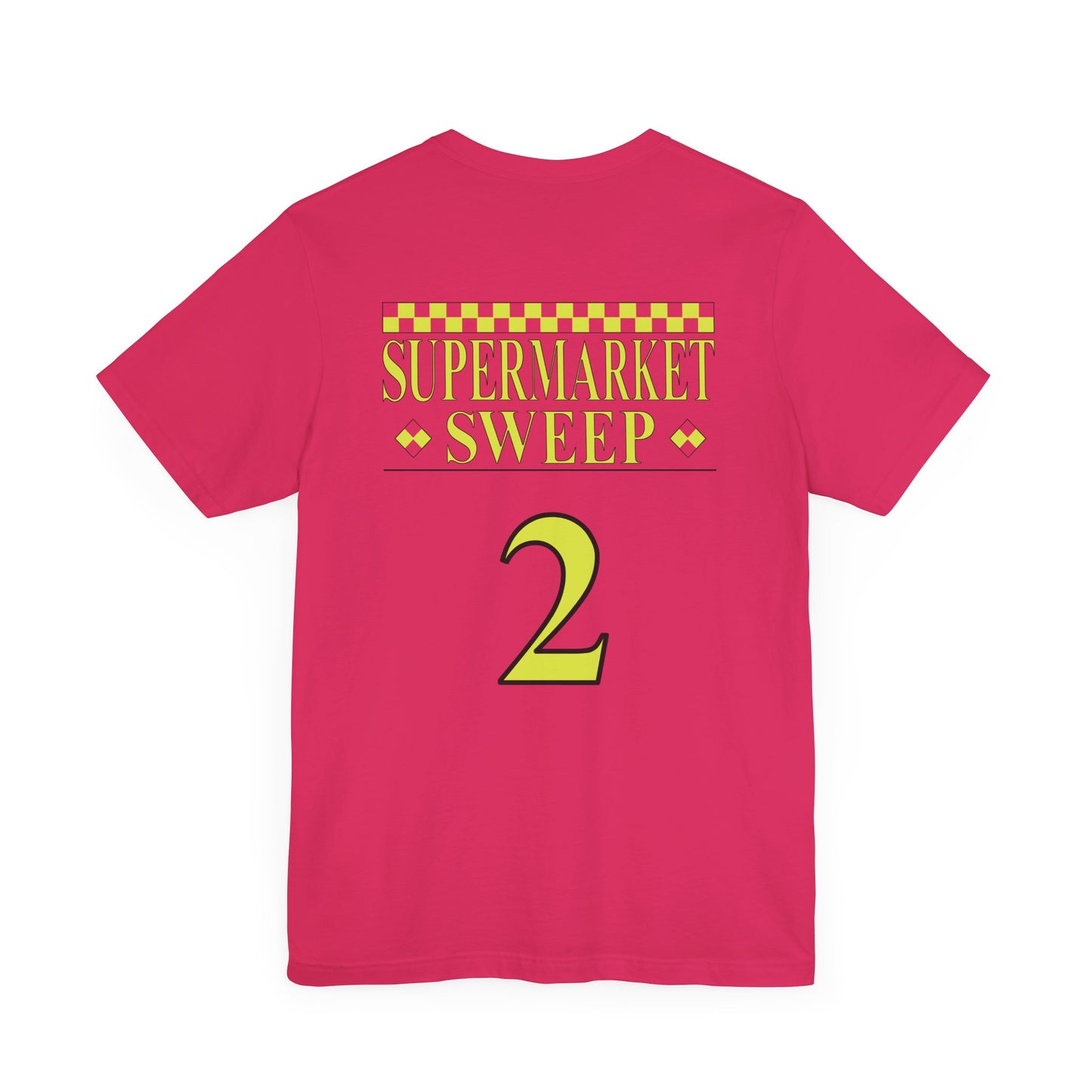 Supermarket Sweep Team 2 Pink Short Sleeve Tee Shirt - A Nostalgic Nod to Game Show Glory