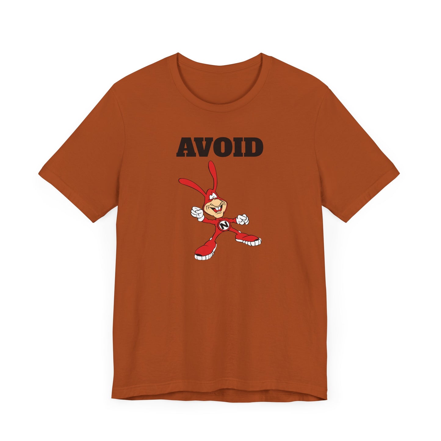 Avoid the Noid Short Sleeve Tee Shirt - A Nostalgic Pizza Delivery Throwback