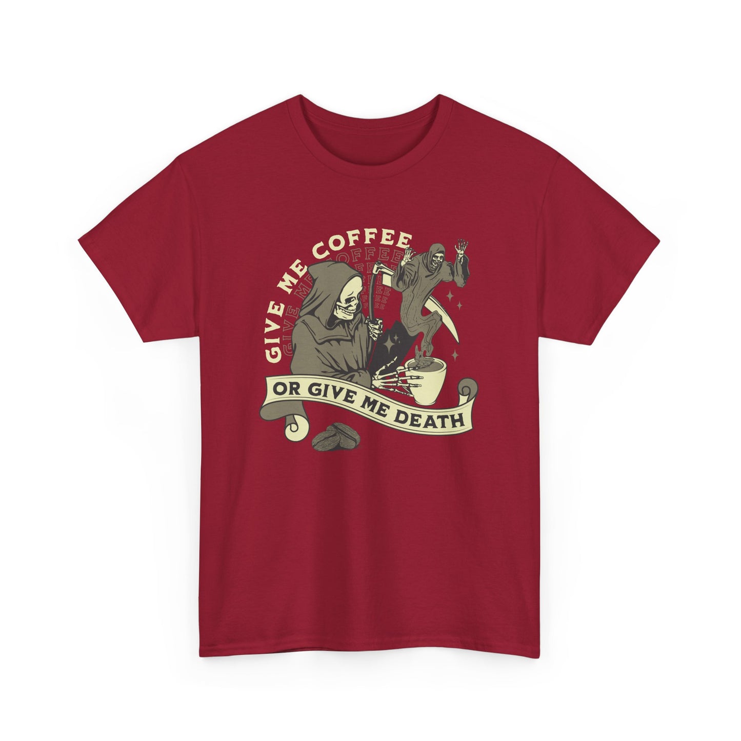 Give Me Coffee or Give Me Death Halloween Tee – Funny Coffee Lover Shirt