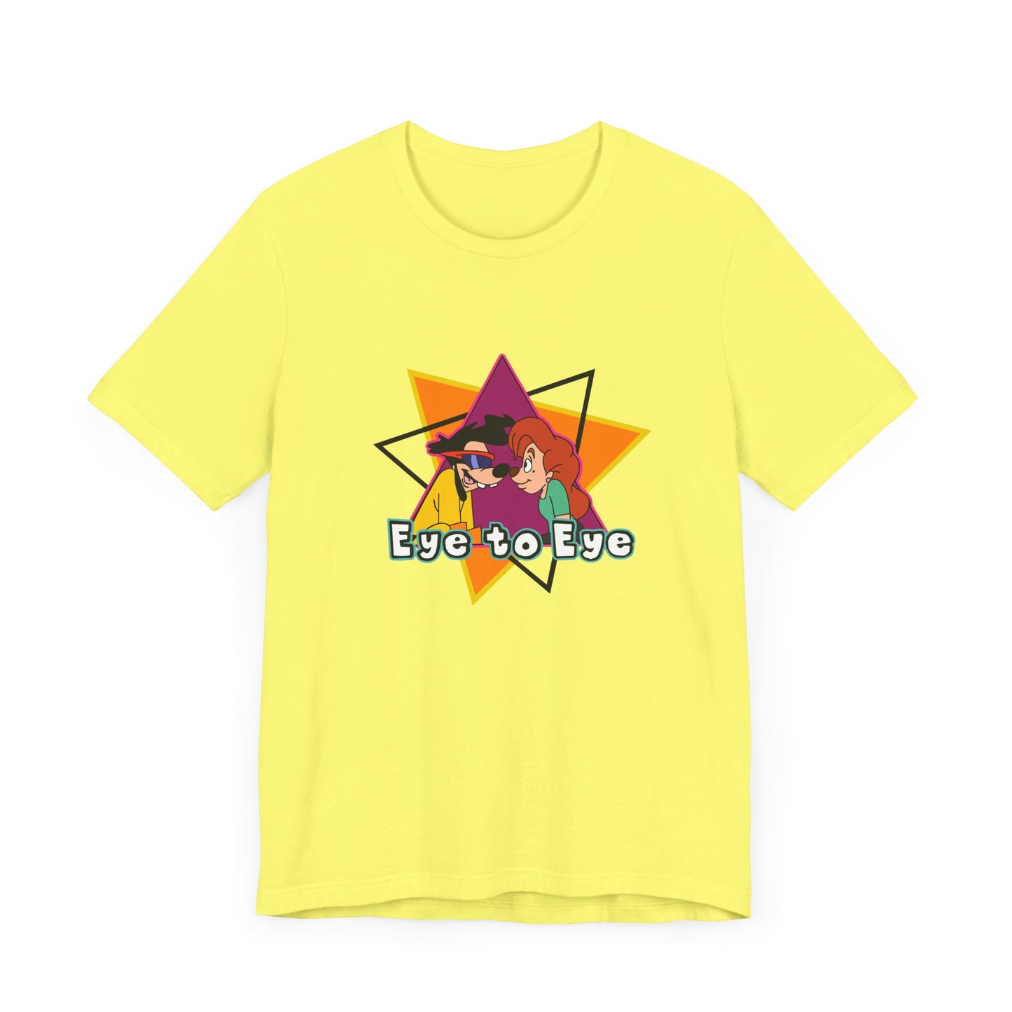 Goofy Movie Powerline Eye to Eye Short Sleeve Tee Shirt - A Tribute to 90s Animated Magic