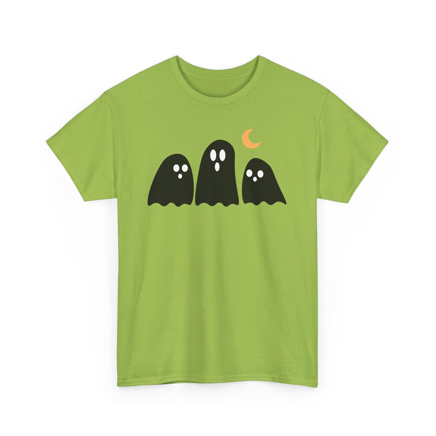 3 Ghosts Short Sleeve Tee Shirt - Cute and Spooky Halloween Fun