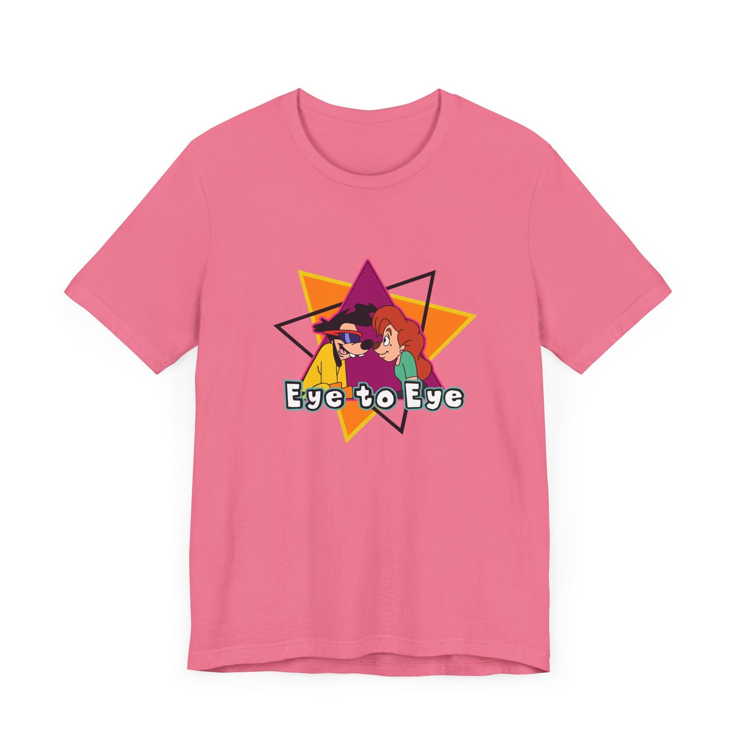 Goofy Movie Powerline Eye to Eye Short Sleeve Tee Shirt - A Tribute to 90s Animated Magic