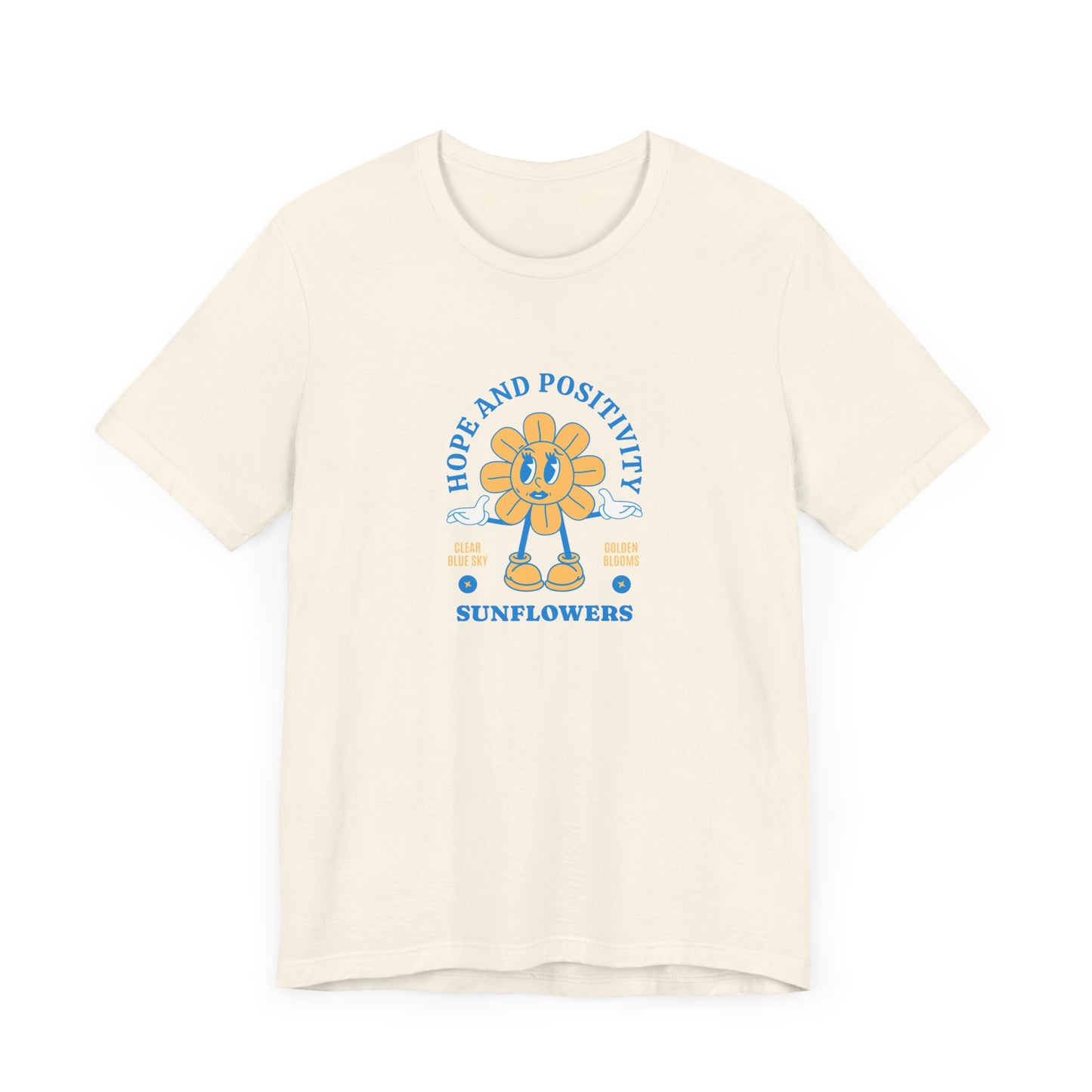 Hope and Positivity Sunflower Short Sleeve Tee Shirt - Brighten Your Day and the World