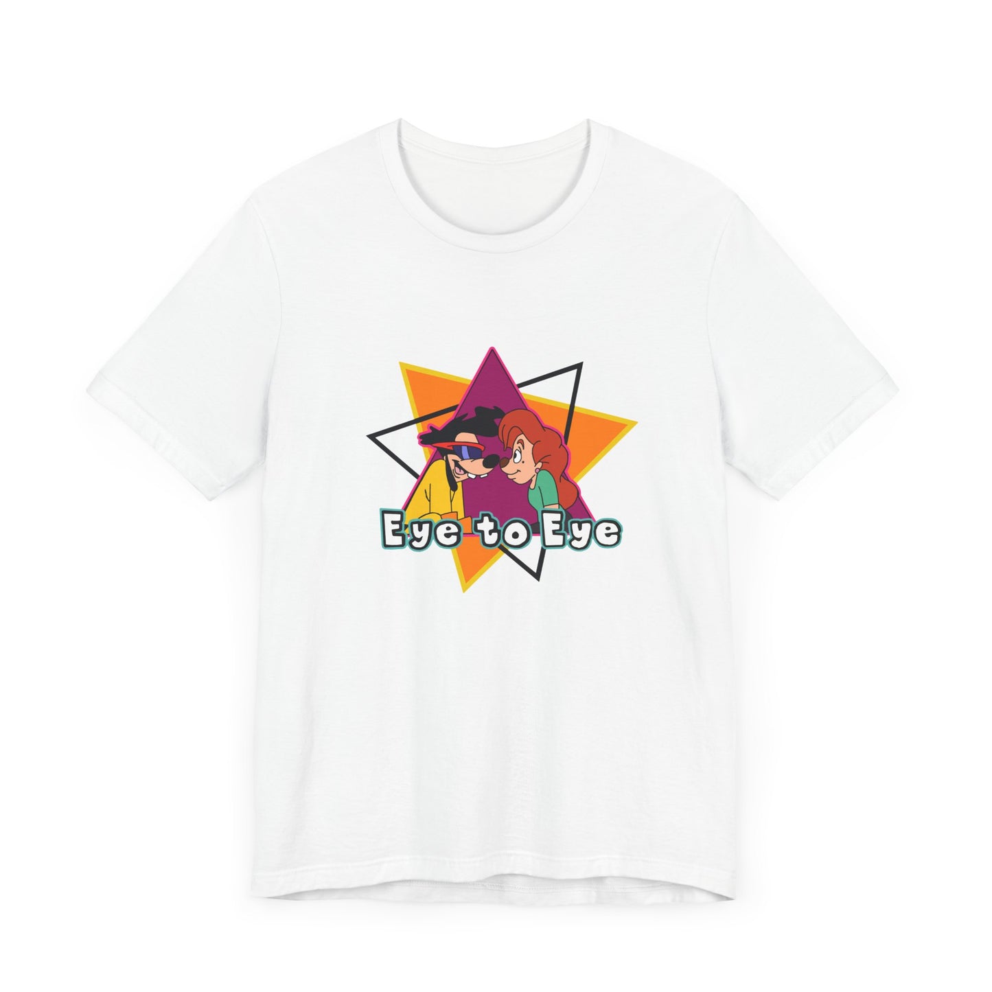 Goofy Movie Powerline Eye to Eye Short Sleeve Tee Shirt - A Tribute to 90s Animated Magic