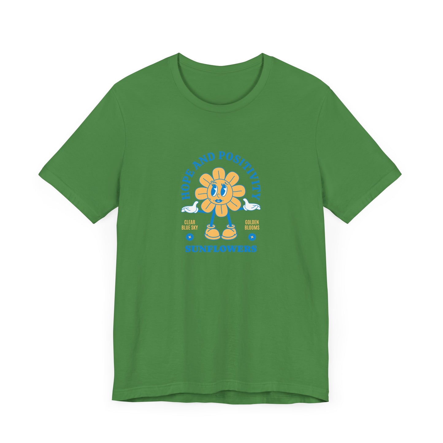 Hope and Positivity Sunflower Short Sleeve Tee Shirt - Brighten Your Day and the World