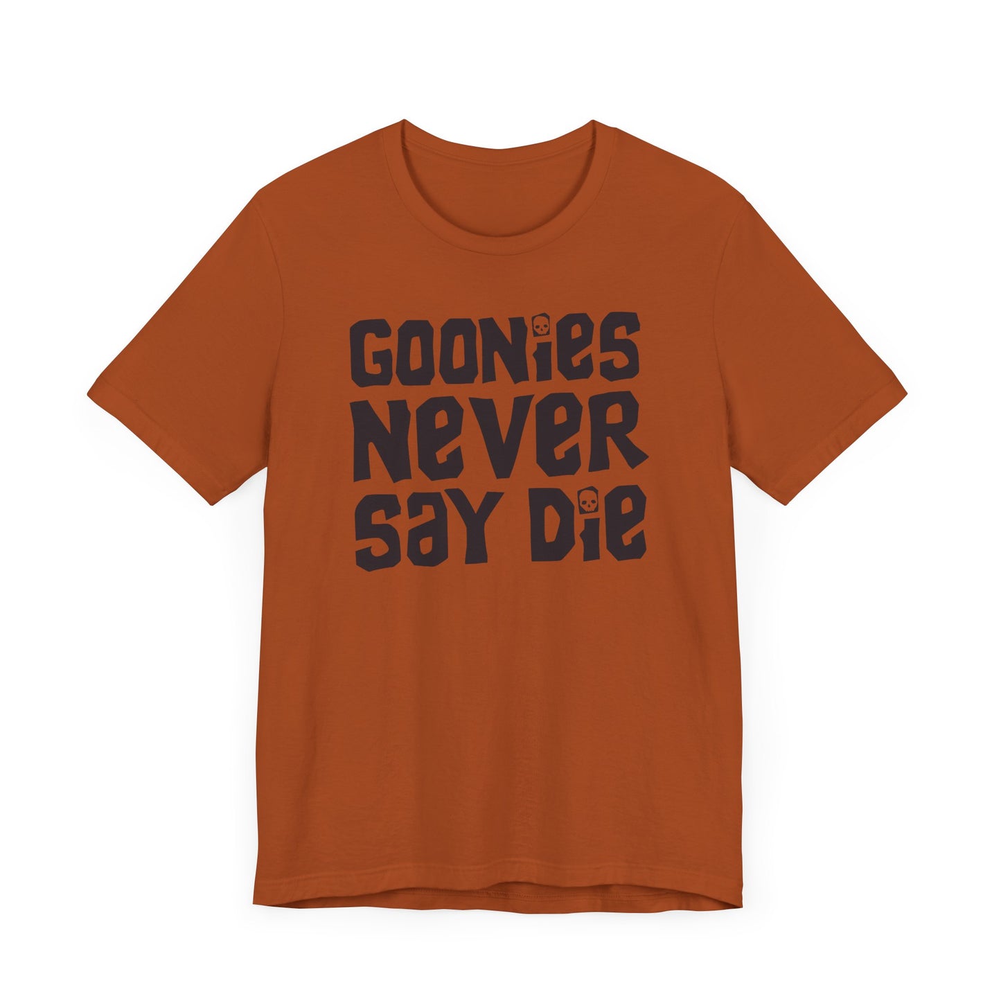 Goonies Never Say Die Short Sleeve Tee Shirt - A Timeless Tribute to Adventure