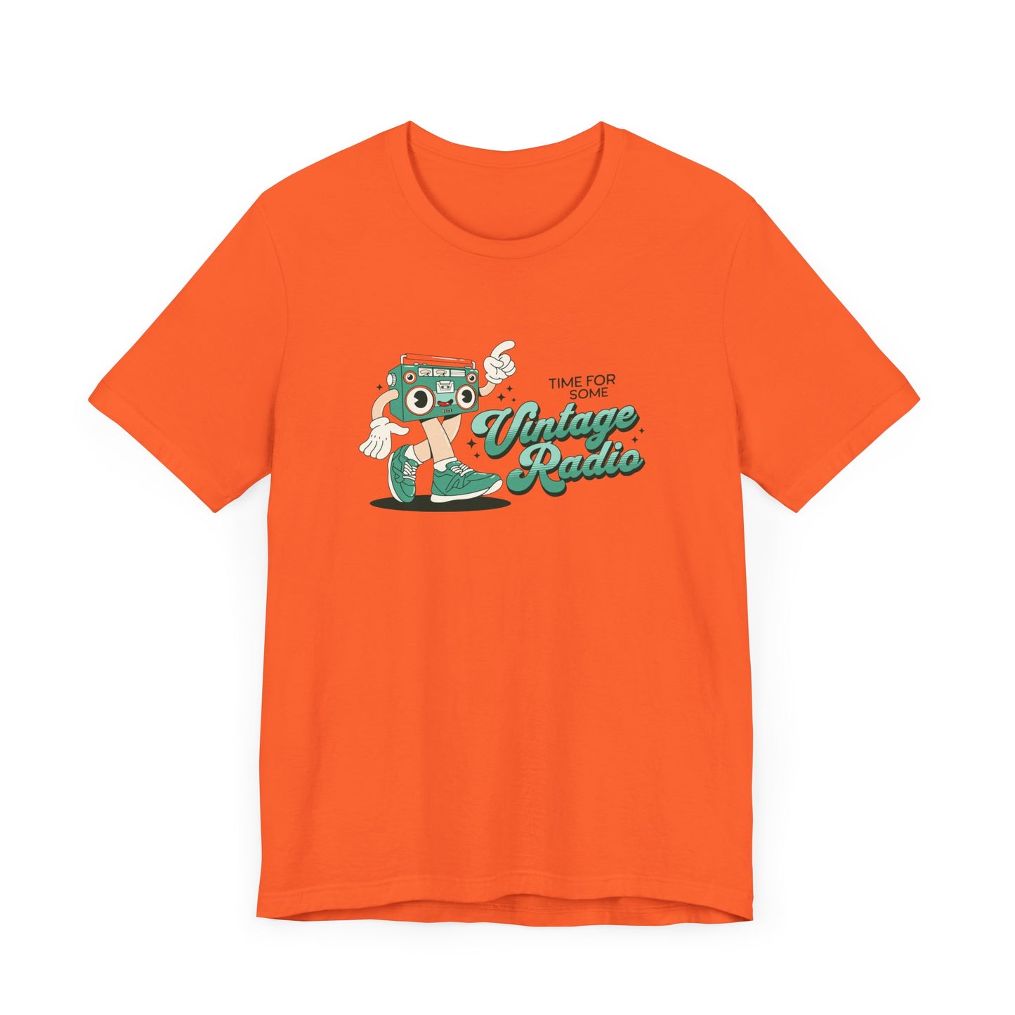 Time for Some Vintage Radio Short Sleeve Tee Shirt - Retro Vibes