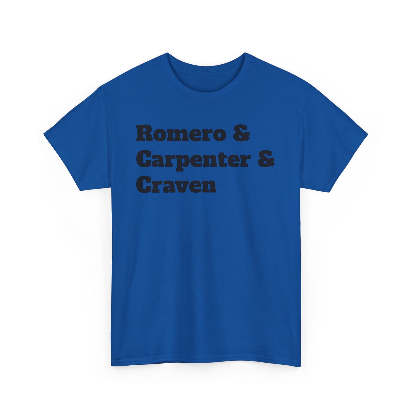 American Horror Directors Tee – Tribute to Romero, Carpenter, and Craven