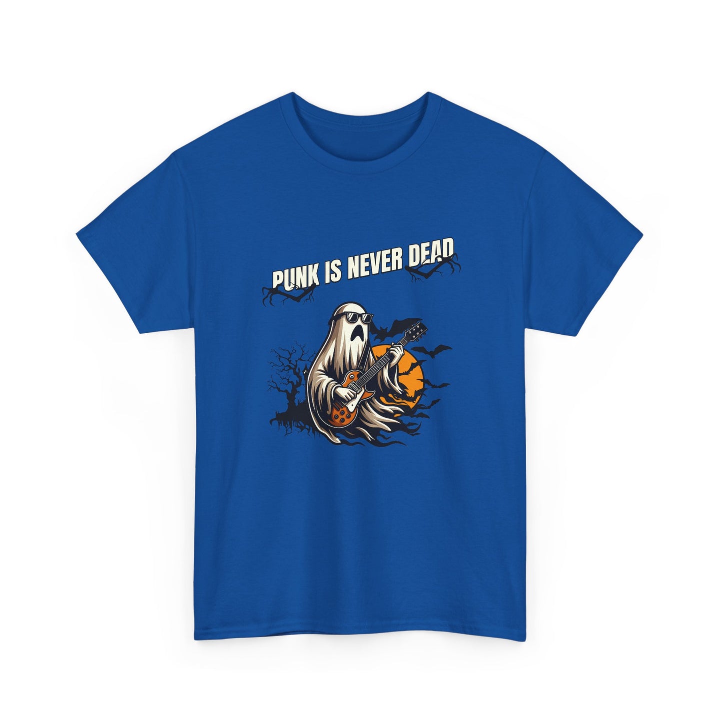 Halloween Ghost Punk is Never Dead Short Sleeve Tee Shirt - Spooky and Punk Forever