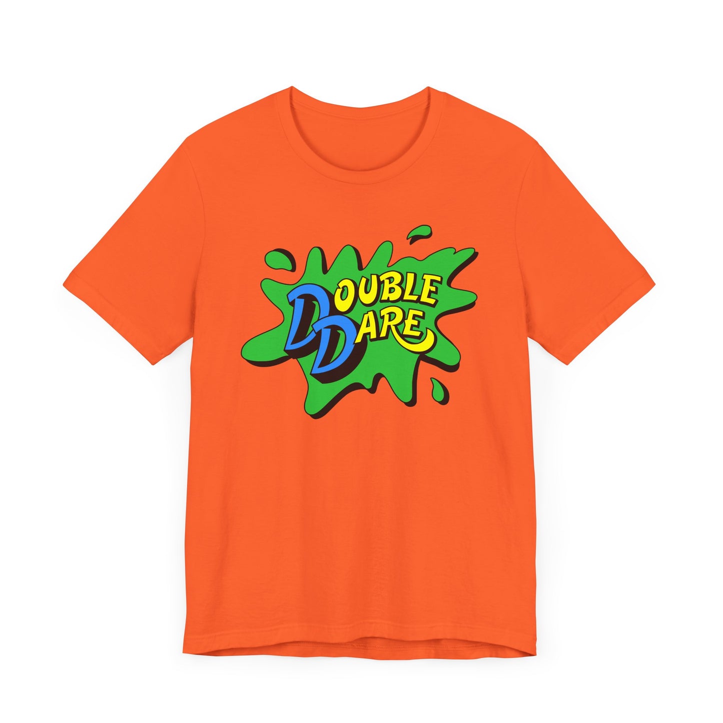 Double Dare Short Sleeve Tee Shirt - 80s Nickelodeon Inspired Game Show Nostalgia