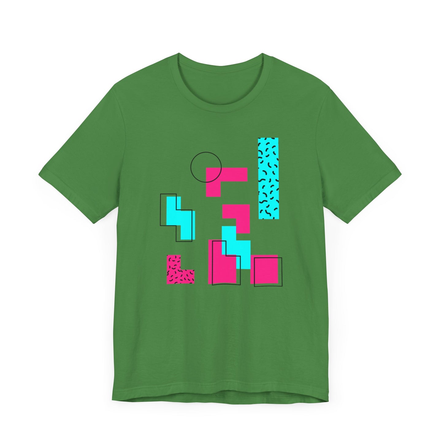 Tetris-Inspired Short Sleeve T-Shirt - Retro Gaming Nostalgia