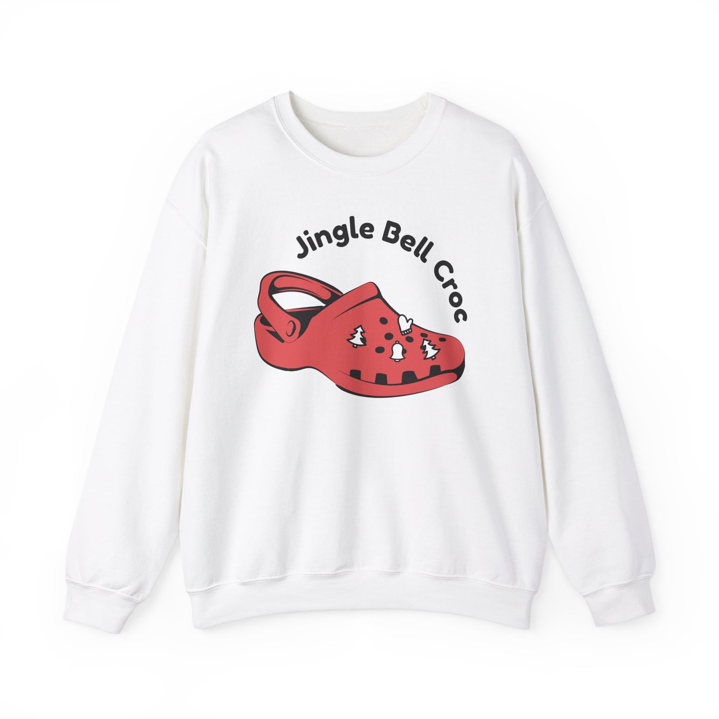Funny Jingle Bell Croc Crewneck Sweatshirt - Holiday Cheer with a Twist