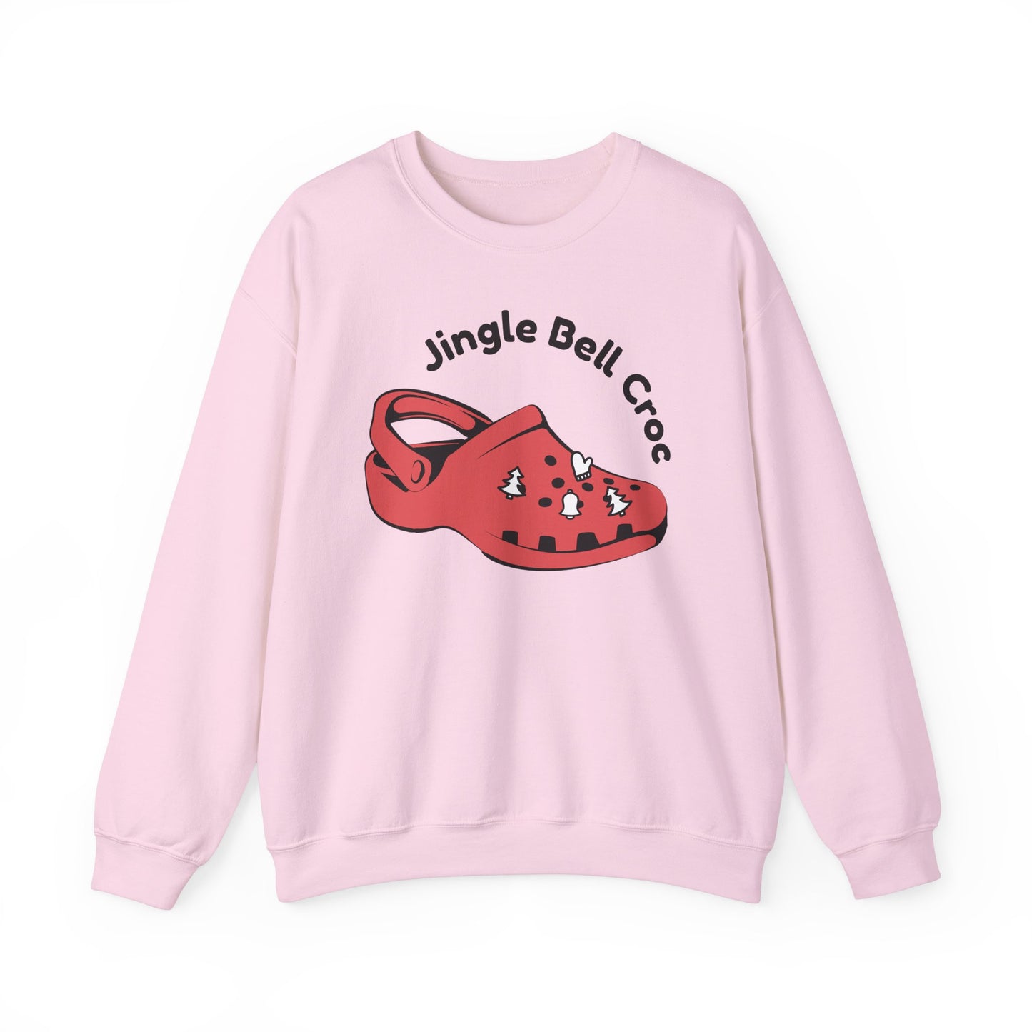 Funny Jingle Bell Croc Crewneck Sweatshirt - Holiday Cheer with a Twist
