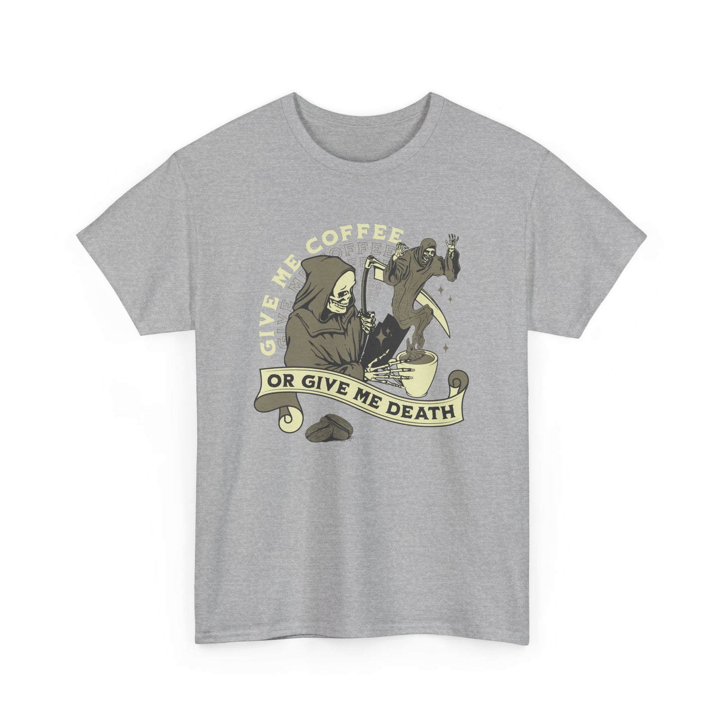 Give Me Coffee or Give Me Death Halloween Tee – Funny Coffee Lover Shirt