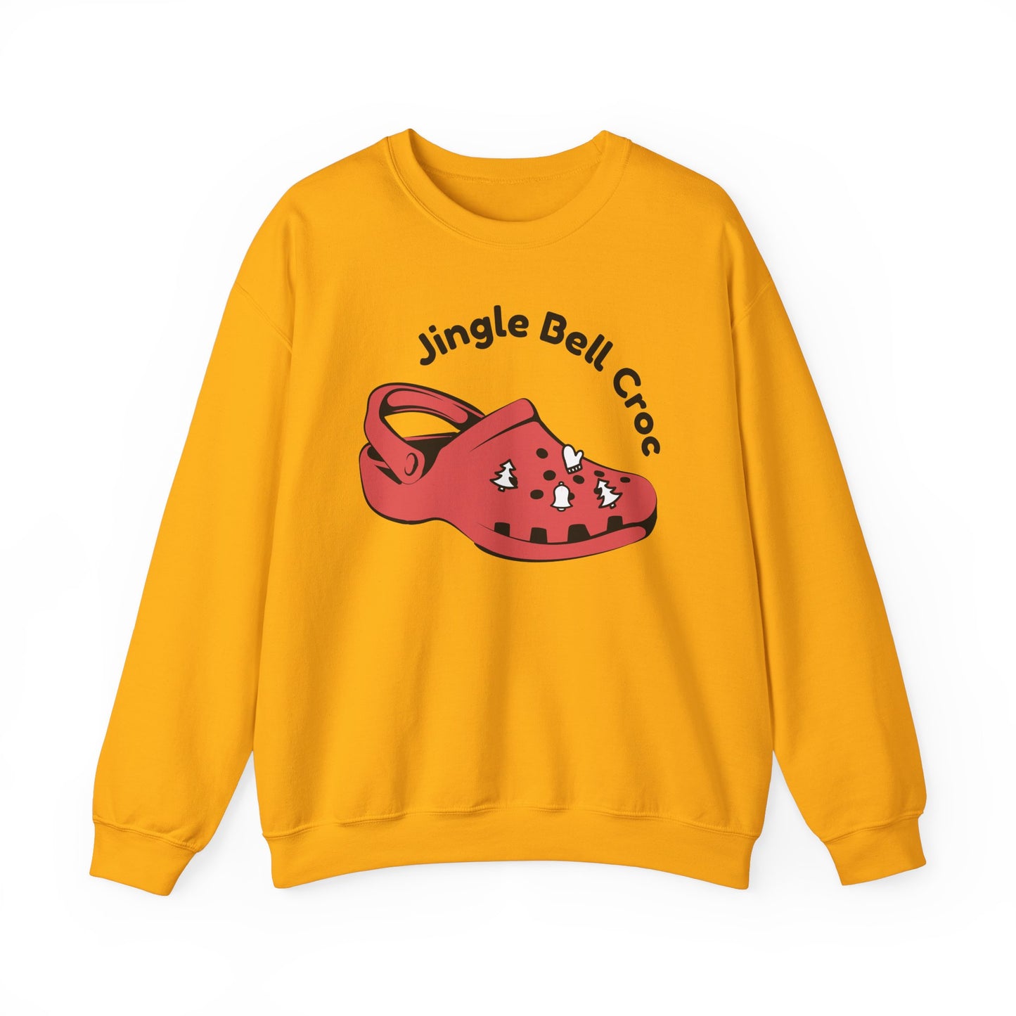 Funny Jingle Bell Croc Crewneck Sweatshirt - Holiday Cheer with a Twist