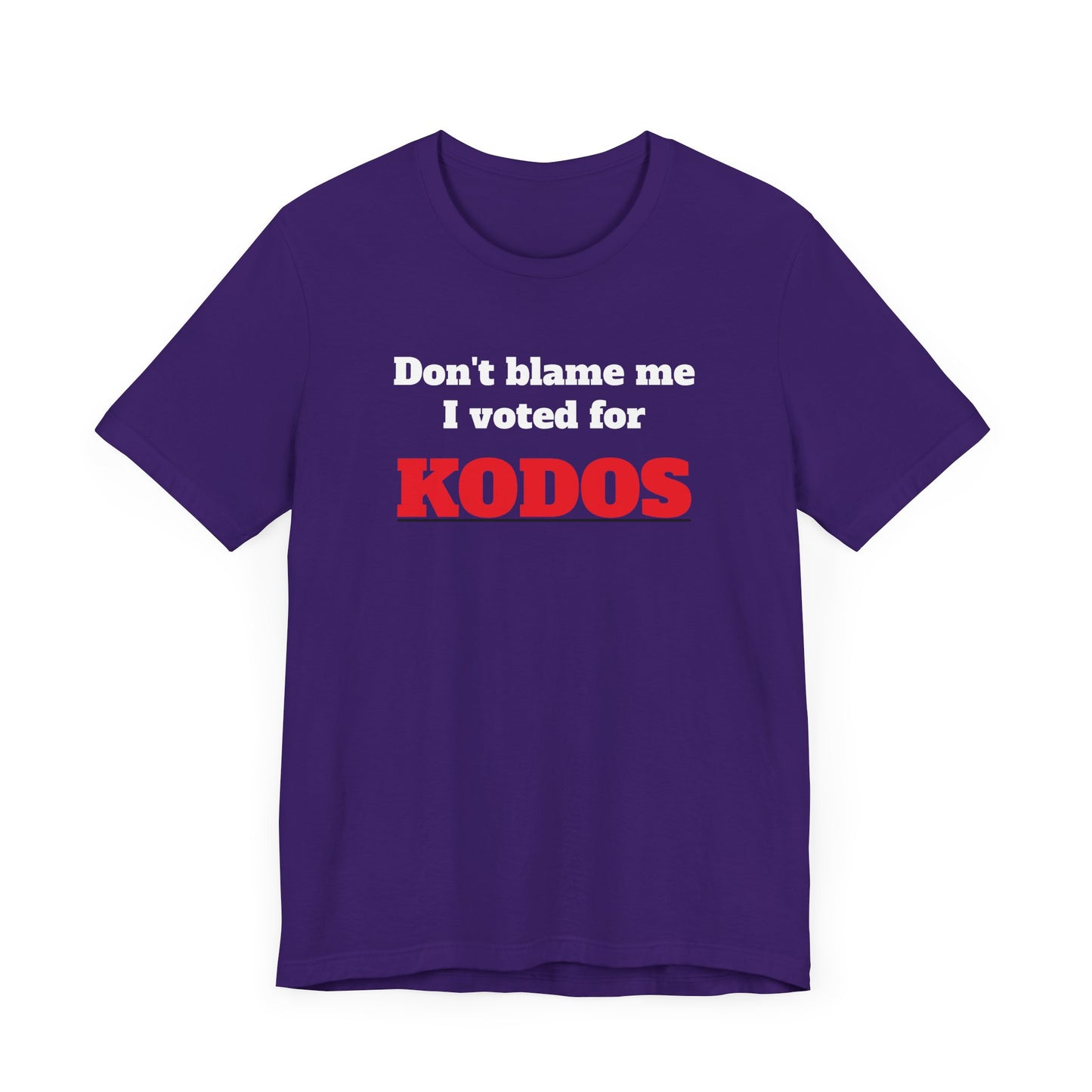 Don’t Blame Me I Voted for Kodos Short Sleeve Tee Shirt - A Hilarious Pop Culture Throwback