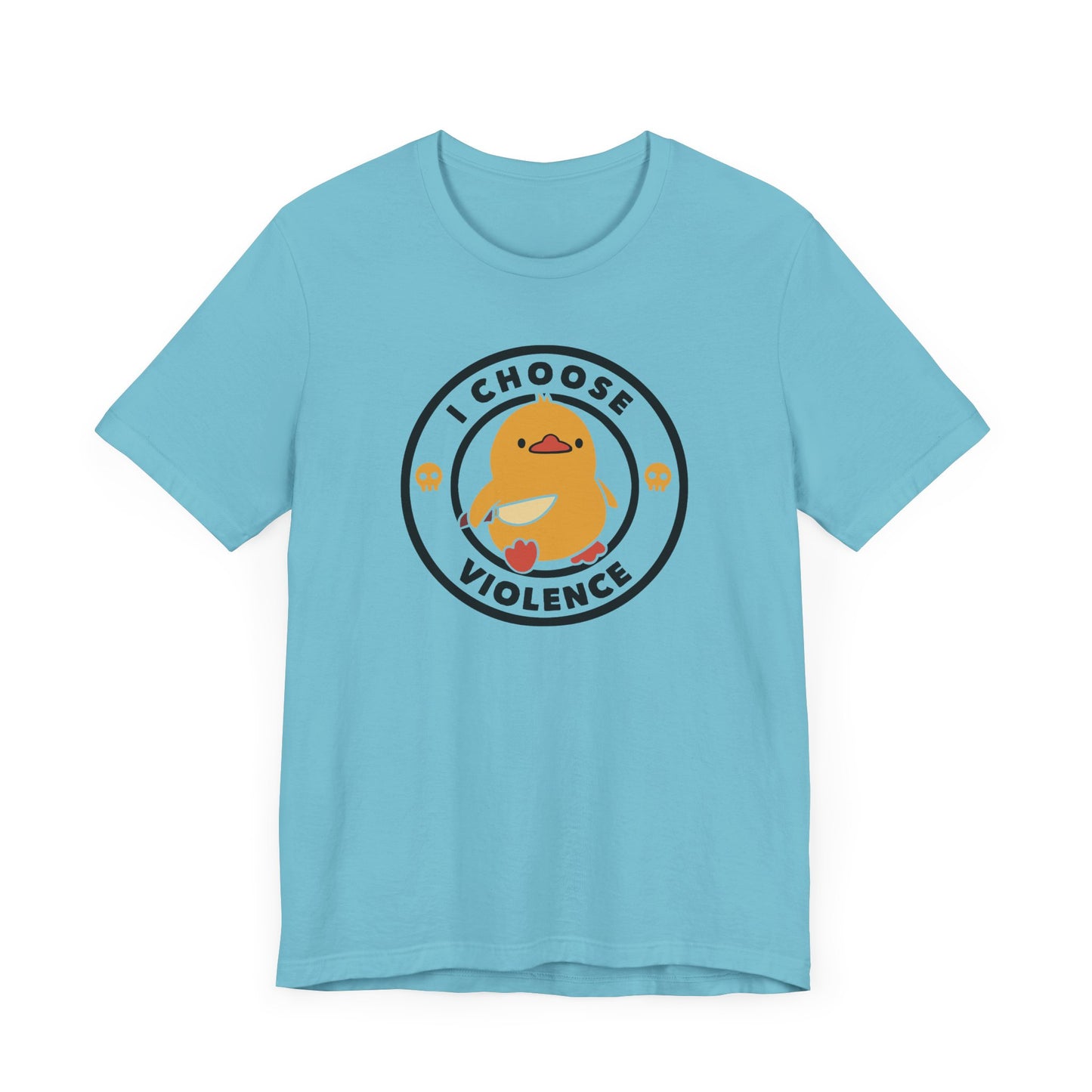 Funny Cute I Choose Violence Short Sleeve Tee Shirt - Humor Meets Playful Frustration