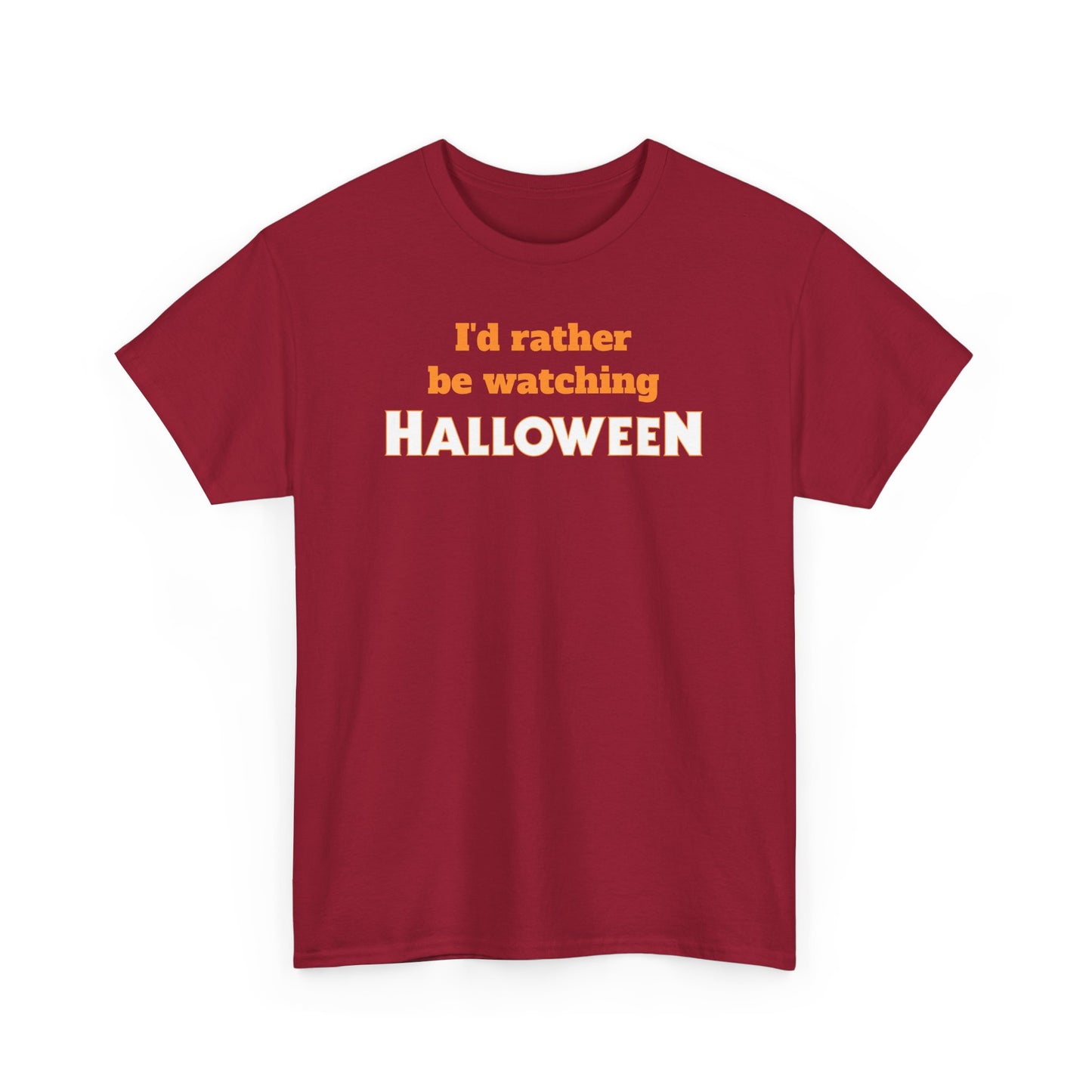 ’d Rather Be Watching Halloween Short Sleeve Tee – Classic Horror Movie Fan Shirt