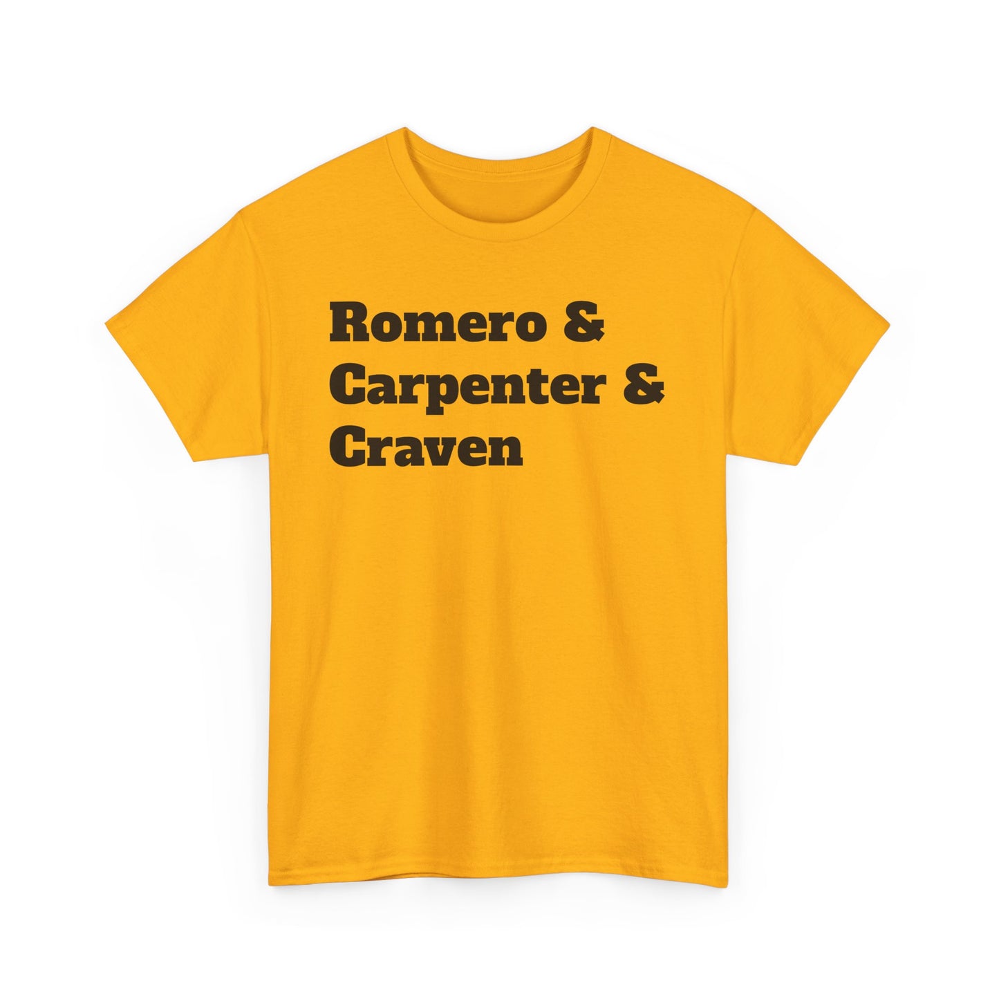 American Horror Directors Tee – Tribute to Romero, Carpenter, and Craven