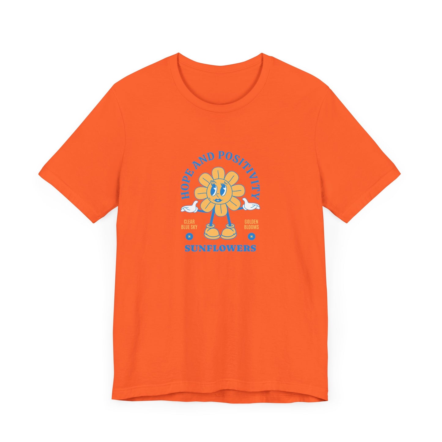 Hope and Positivity Sunflower Short Sleeve Tee Shirt - Brighten Your Day and the World