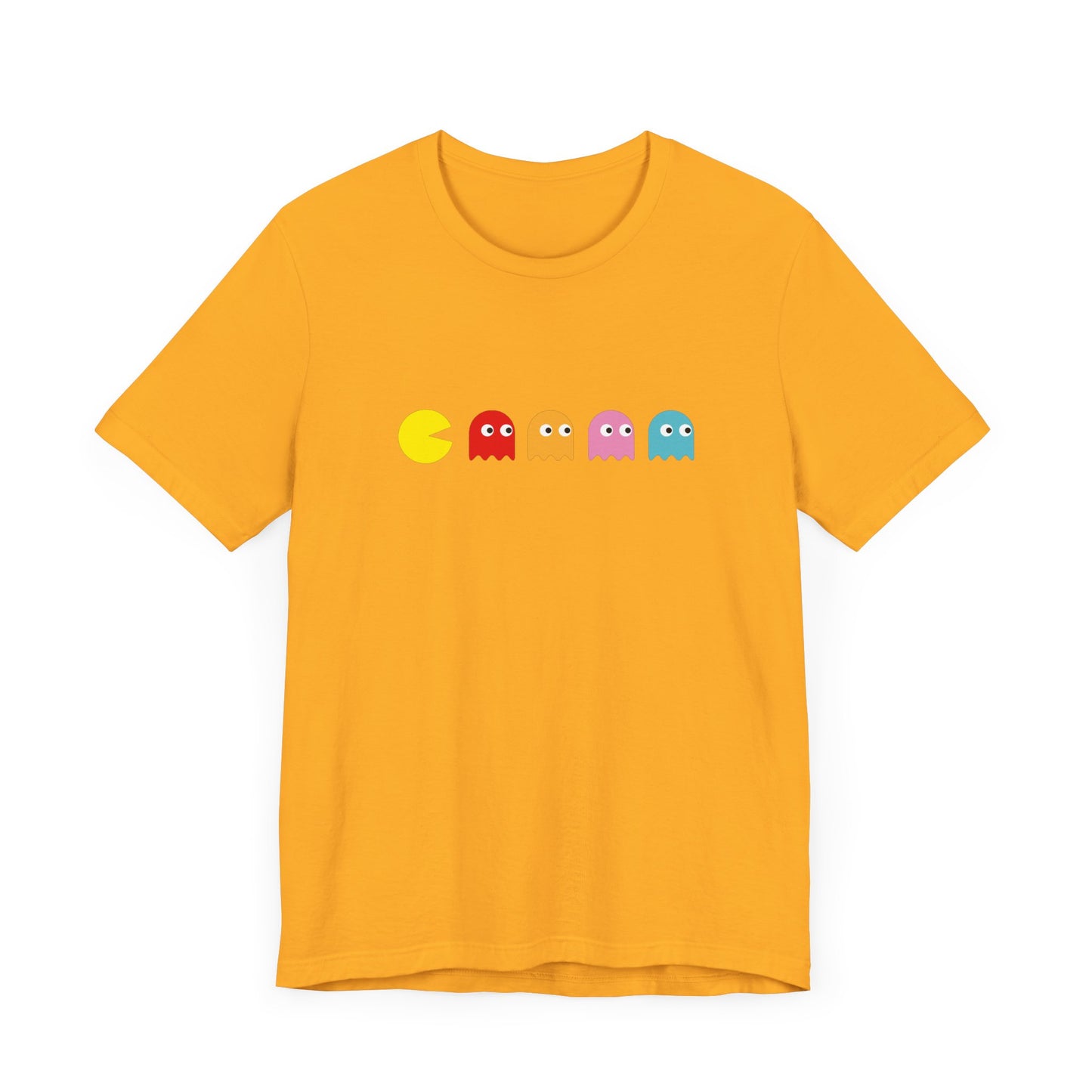 Pac-Man and Ghost Short Sleeve Tee Shirt - Retro Gaming at Its Best