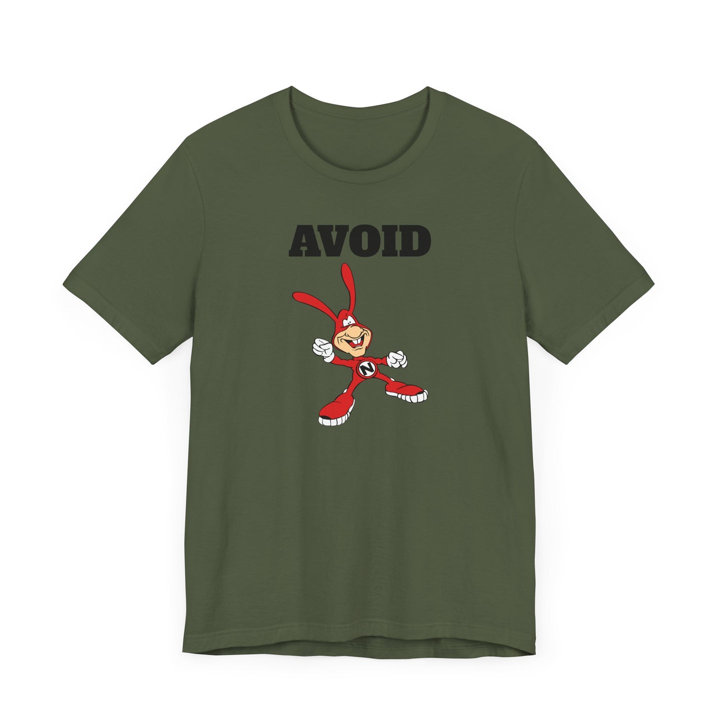 Avoid the Noid Short Sleeve Tee Shirt - A Nostalgic Pizza Delivery Throwback