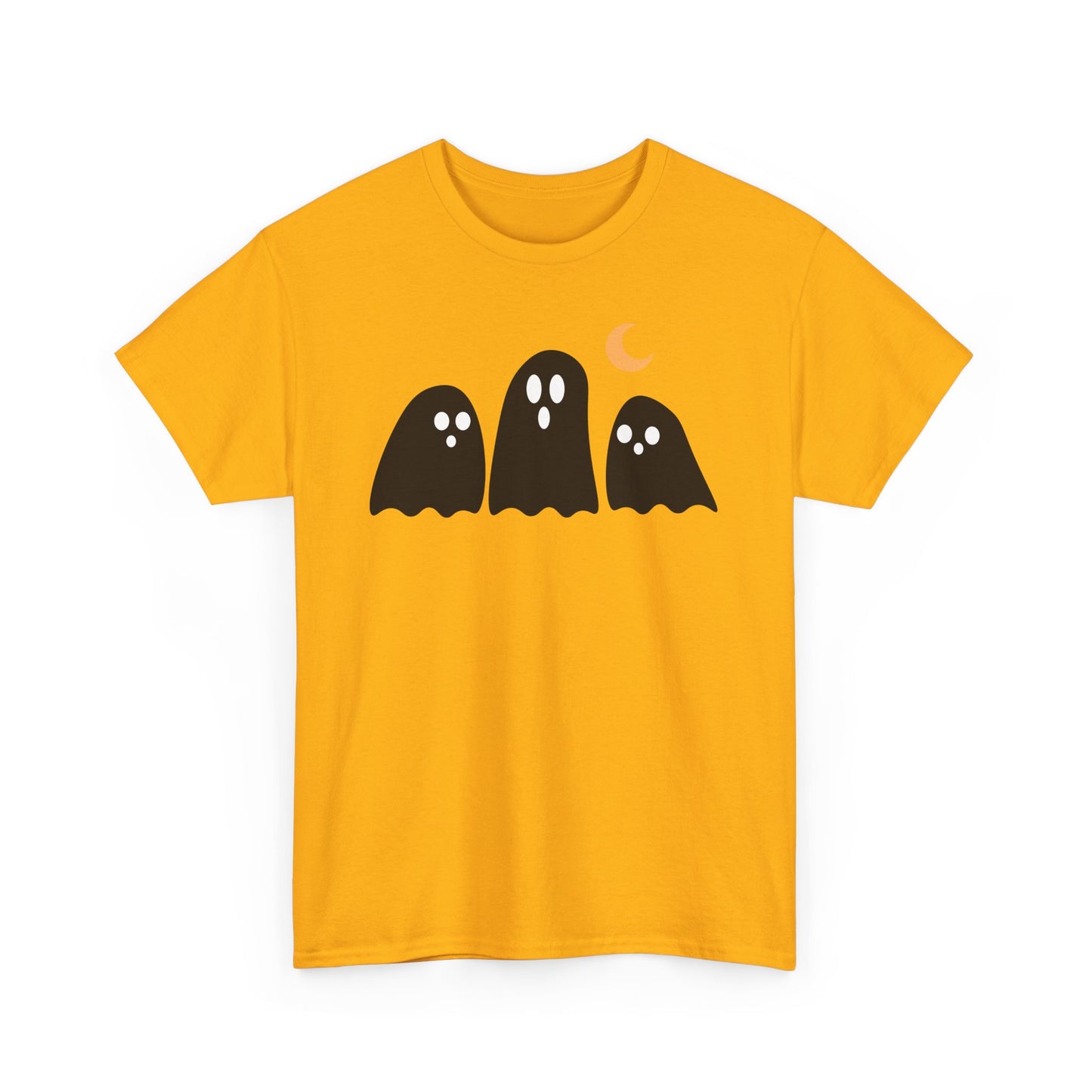 3 Ghosts Short Sleeve Tee Shirt - Cute and Spooky Halloween Fun