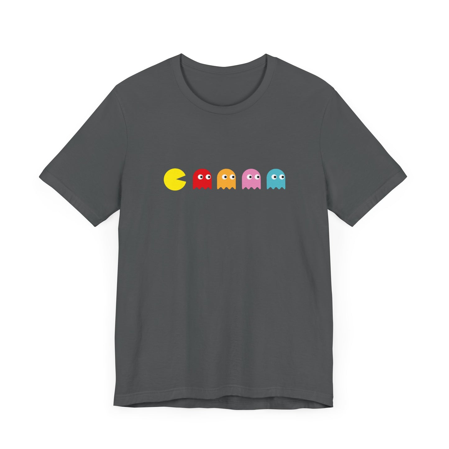 Pac-Man and Ghost Short Sleeve Tee Shirt - Retro Gaming at Its Best
