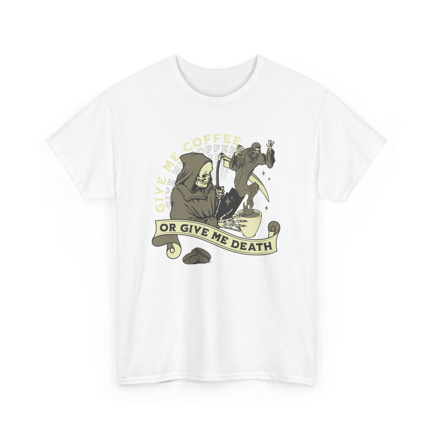 Give Me Coffee or Give Me Death Halloween Tee – Funny Coffee Lover Shirt