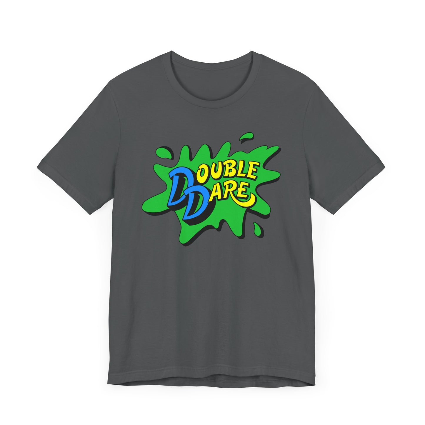 Double Dare Short Sleeve Tee Shirt - 80s Nickelodeon Inspired Game Show Nostalgia