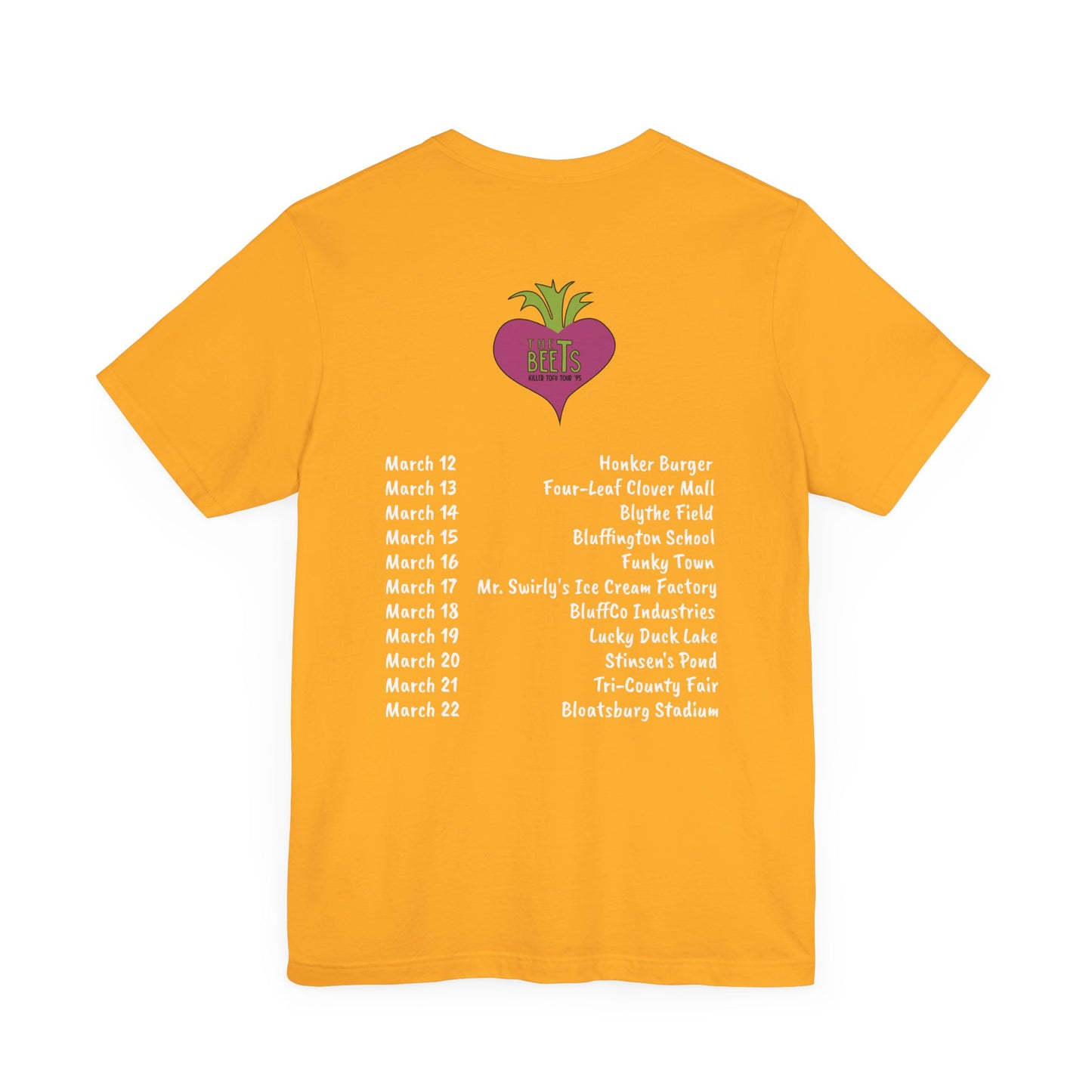 Doug The Beets World Tour '95 Short Sleeve T-Shirt - 90s Cartoon Band Nostalgia