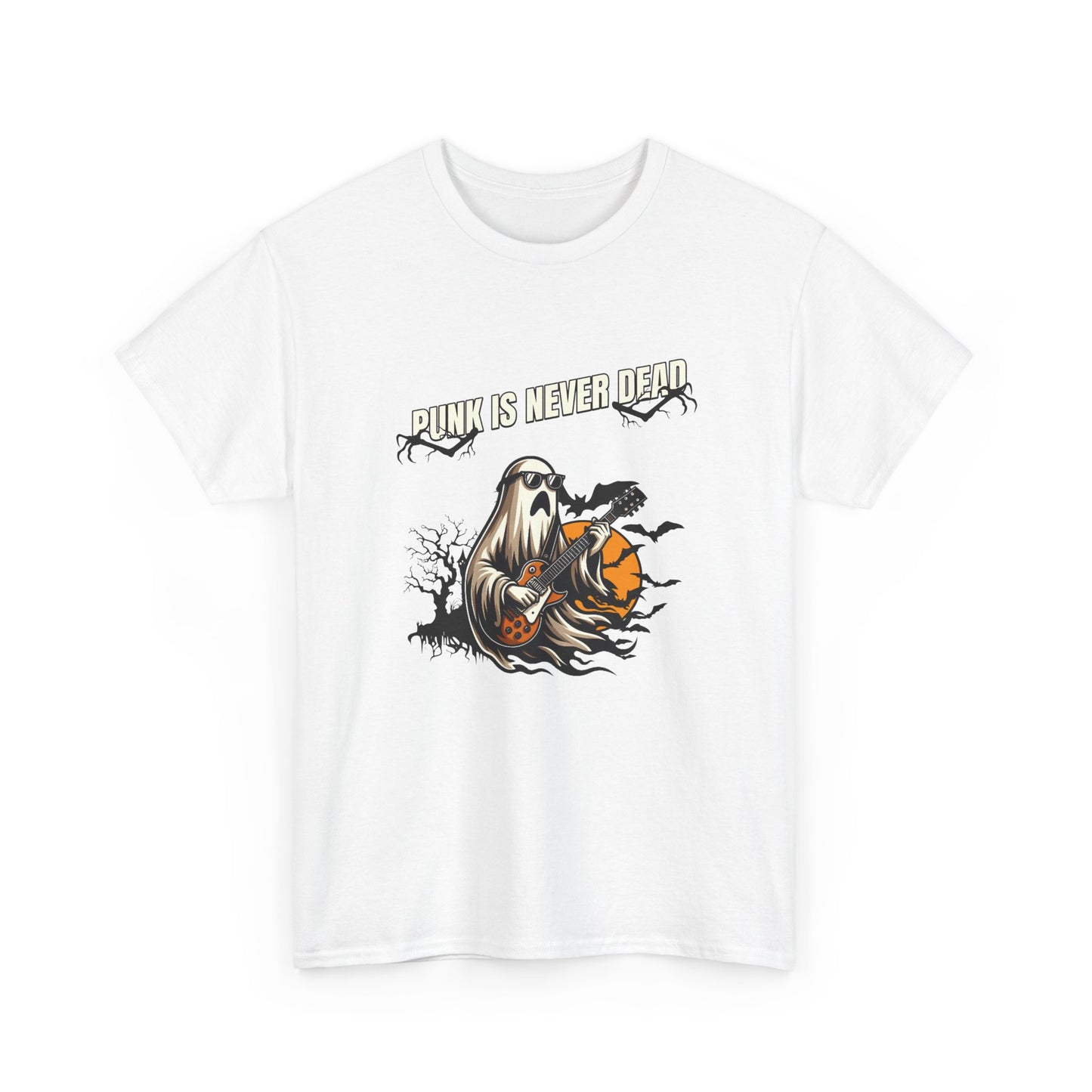 Halloween Ghost Punk is Never Dead Short Sleeve Tee Shirt - Spooky and Punk Forever
