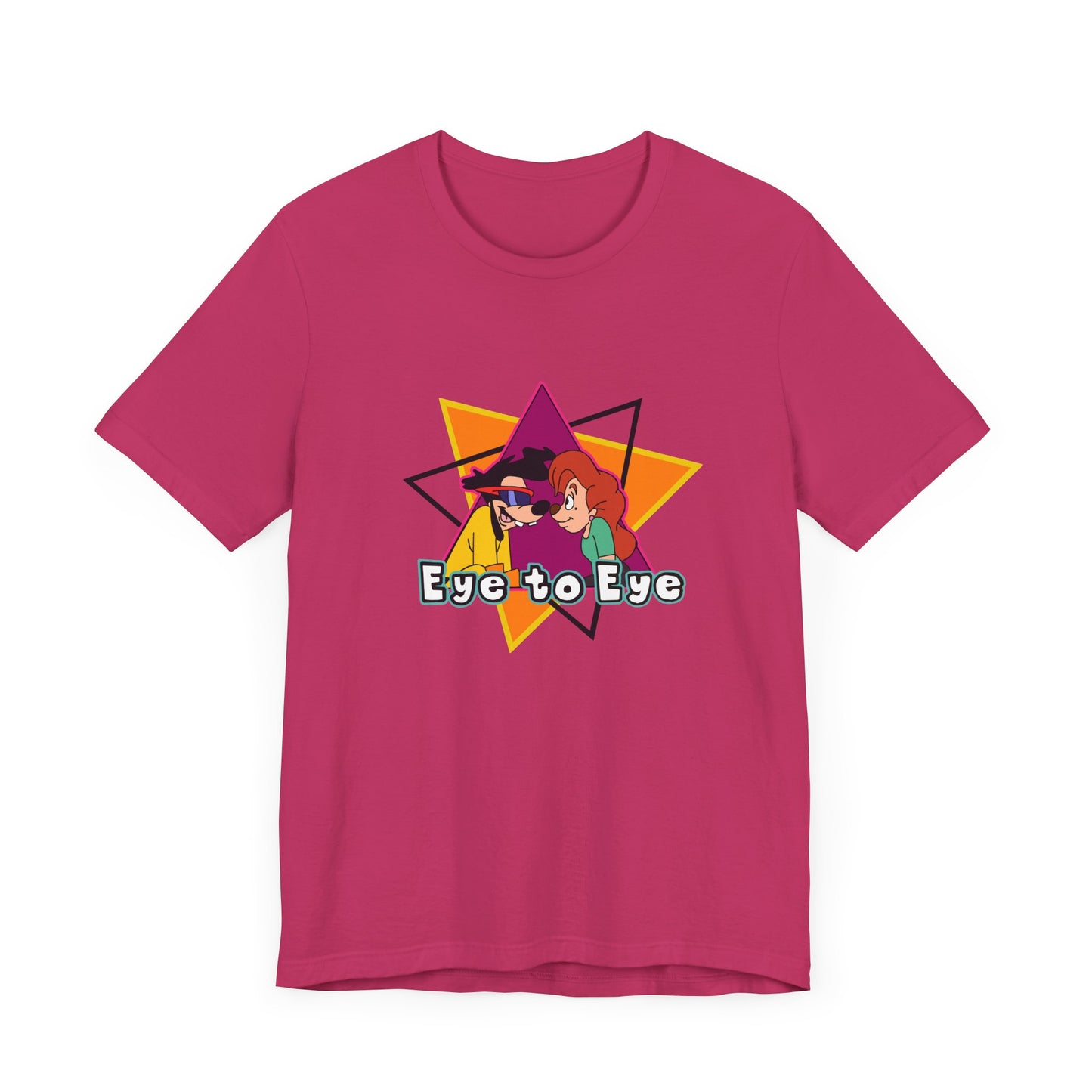 Goofy Movie Powerline Eye to Eye Short Sleeve Tee Shirt - A Tribute to 90s Animated Magic