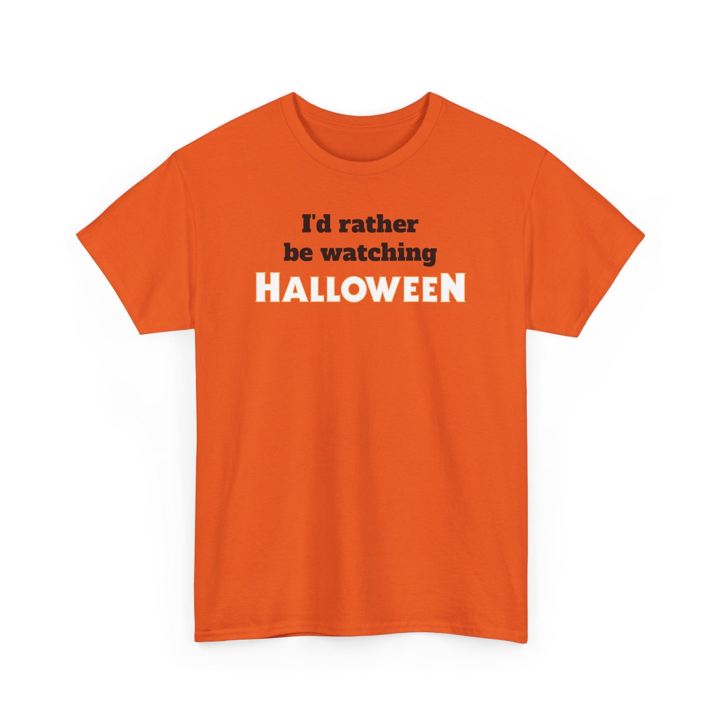 ’d Rather Be Watching Halloween Short Sleeve Tee – Classic Horror Movie Fan Shirt
